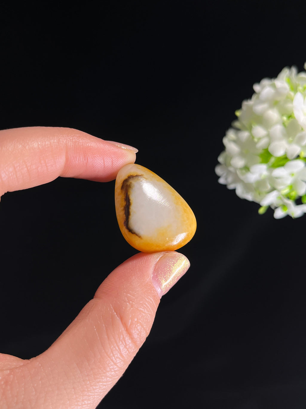 和田玉白玉特色洒金皮籽料原石（yc275150）