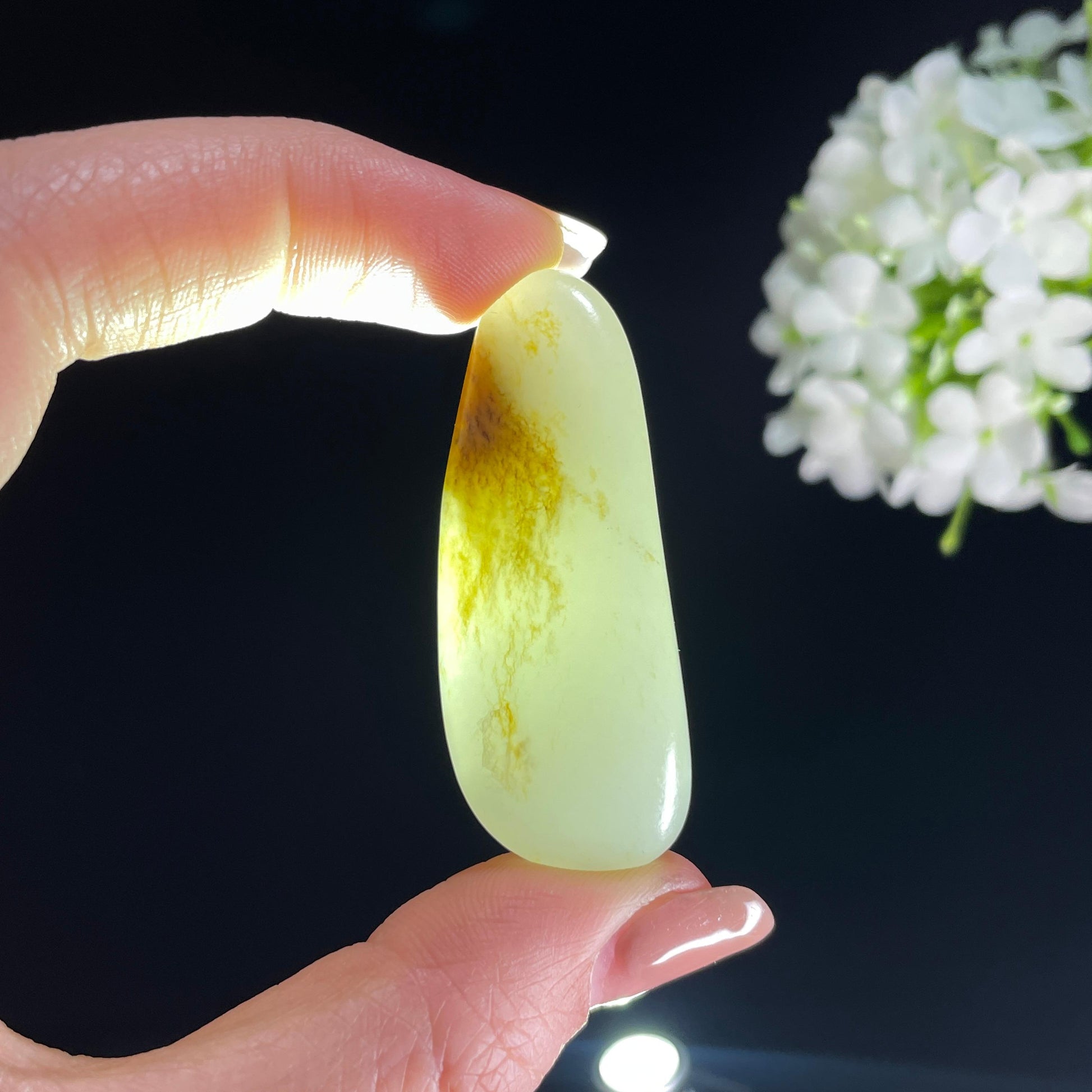 2026.4.9广告流，和田玉白玉“江痕浅黛”秋梨皮籽料（yc386336）