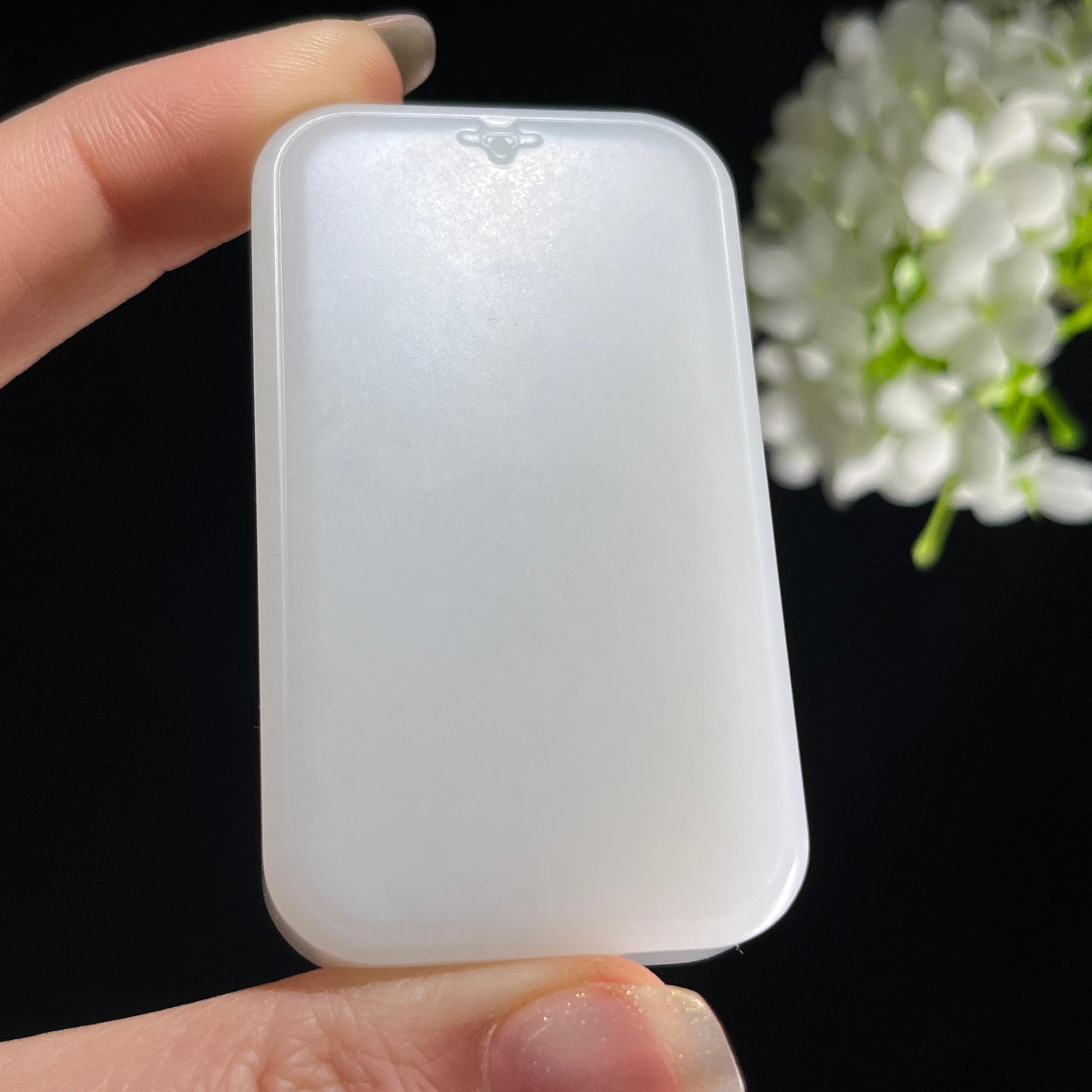 和田玉白玉平安无事牌（yc400367）