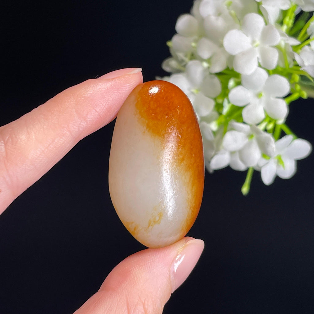 和田玉洒金黄皮“金玉良缘”籽料（yc328357）