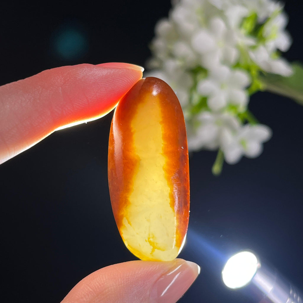 和田玉高青白红皮白肉“朱弦霜雪”双面皮籽料（yc343688）