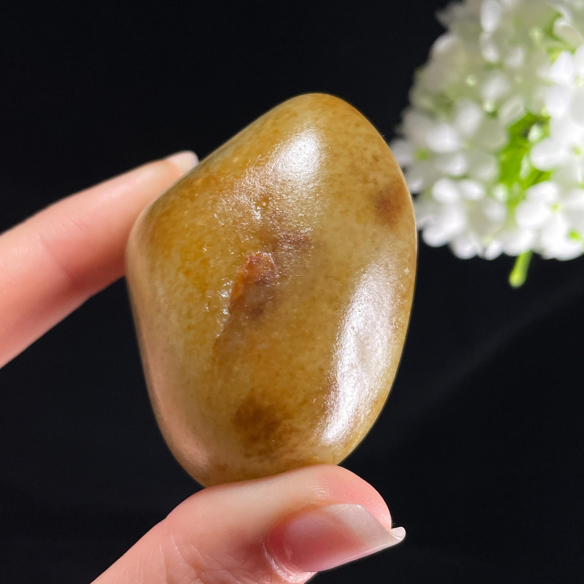 和田玉青白玉“秋晖覆空”洒金皮籽料（yc394243）