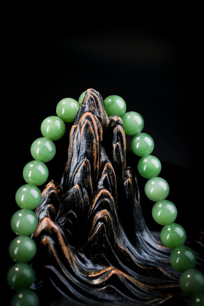 和田玉精品碧玉手串项链（两个一起配套卖的）（yc253347）