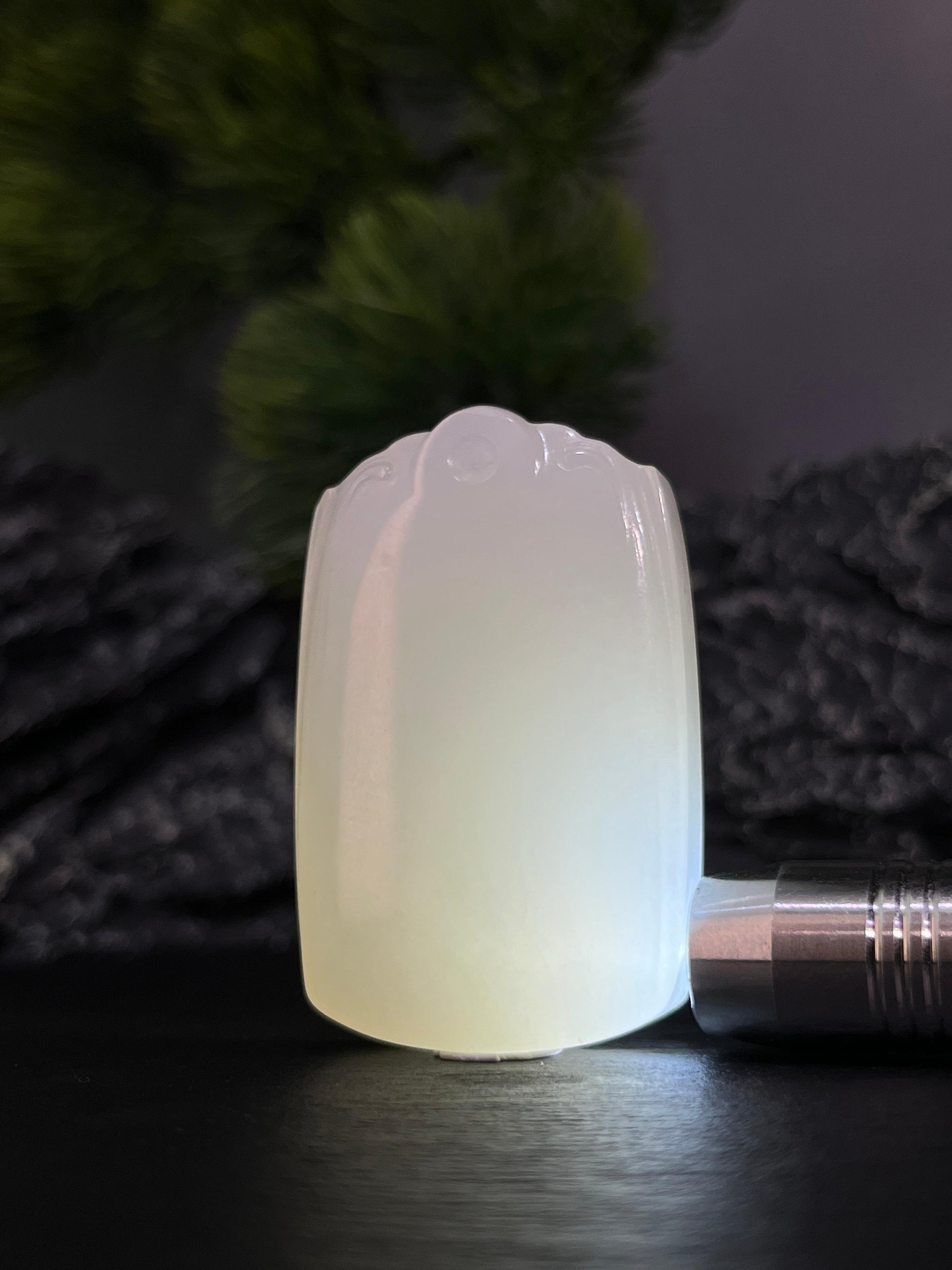 和田玉山料白玉无事牌（小）2（yc228793）