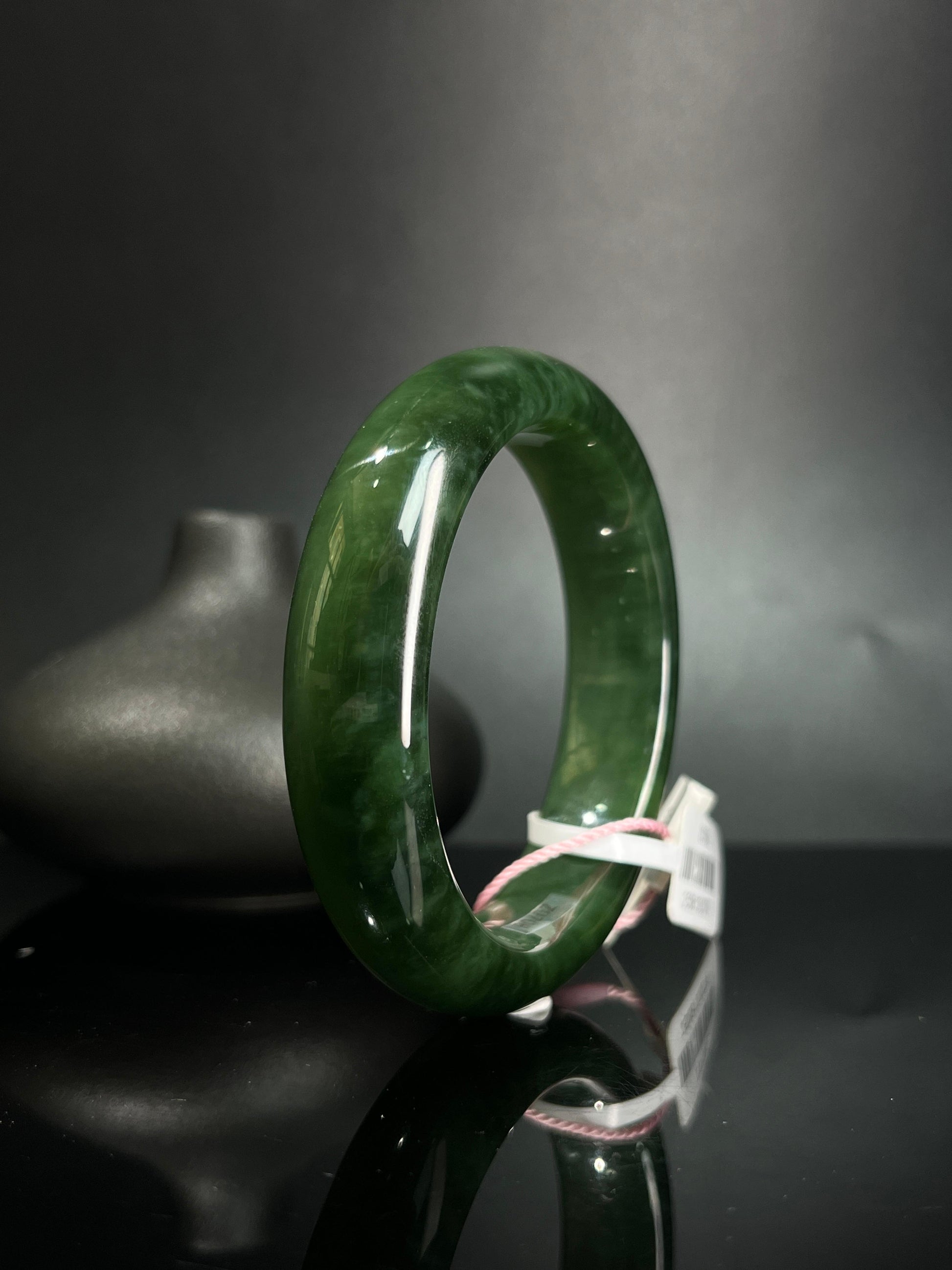 和田玉碧玉手镯（卡56）（yc242060）