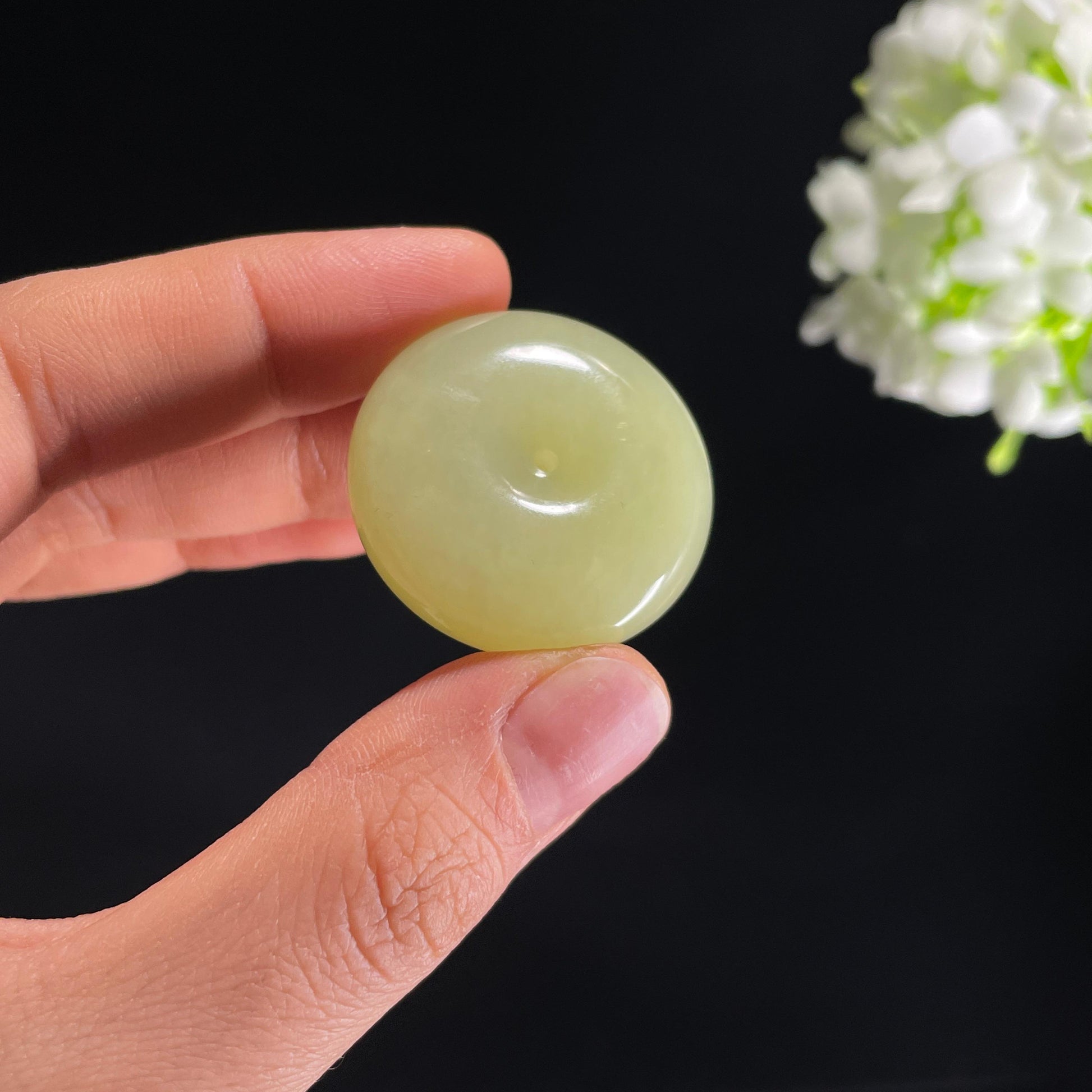 和田玉黄口平安扣（yc338109）