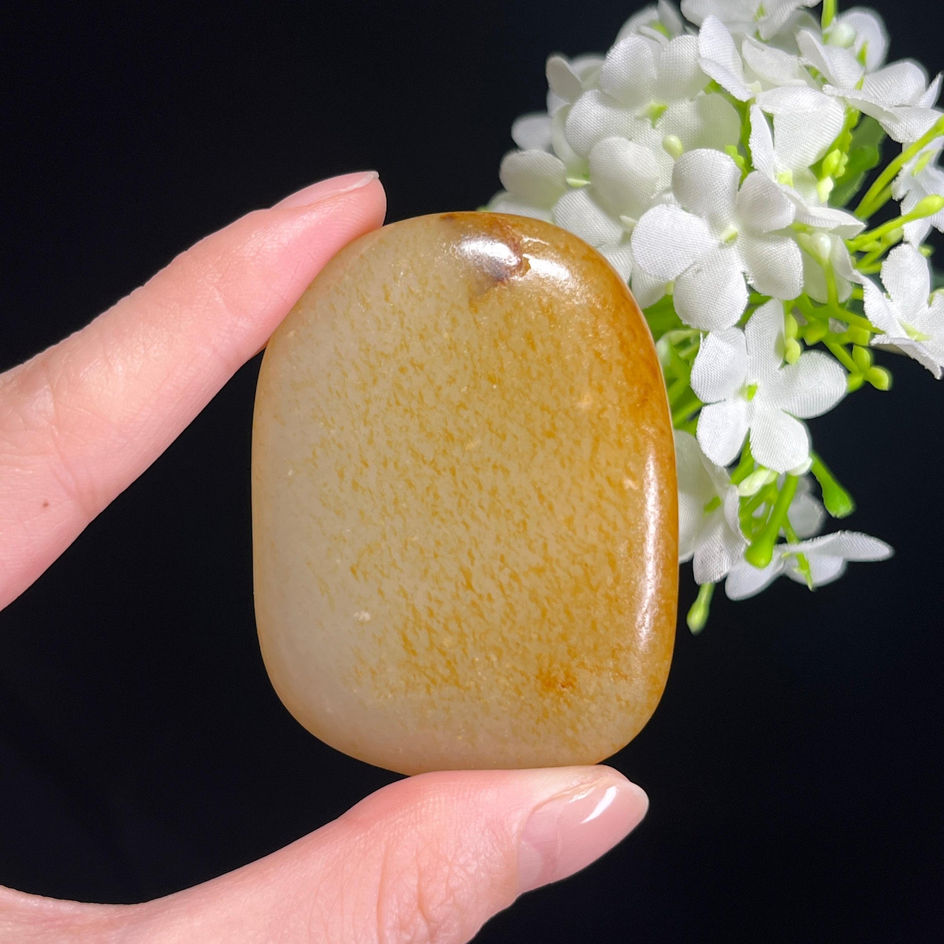 和田玉青白玉虎纹洒金皮“天青烟雨”籽料（yc305607）