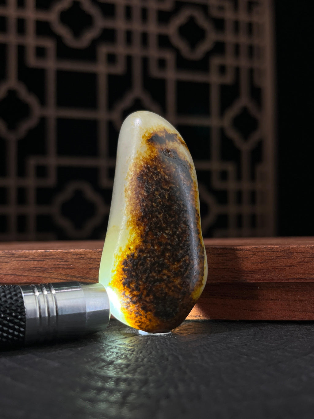 新疆和田玉白玉籽料原石秋梨皮挂件2（yc233964）