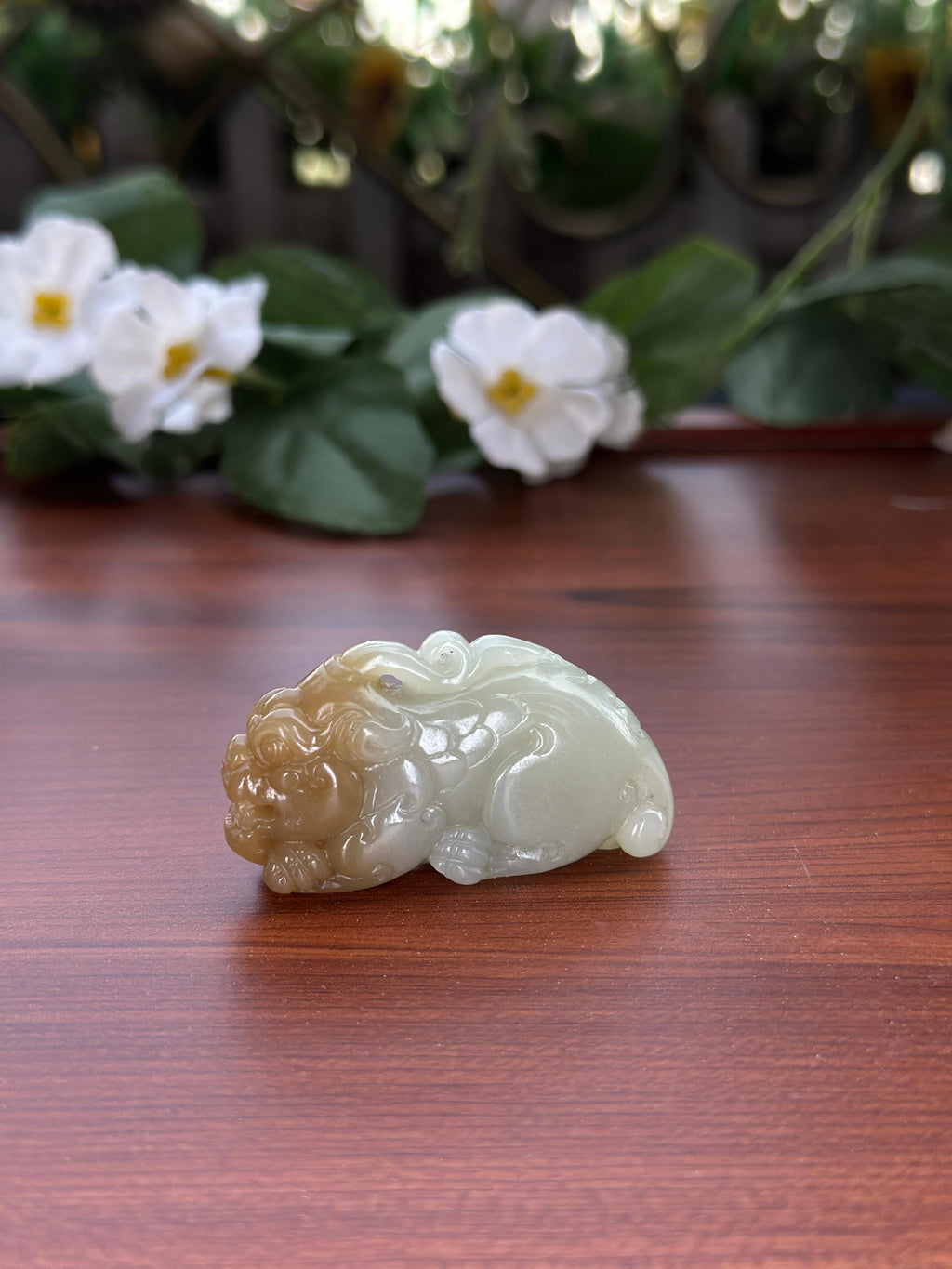 和田玉糖青貔貅挂件（yc704440）