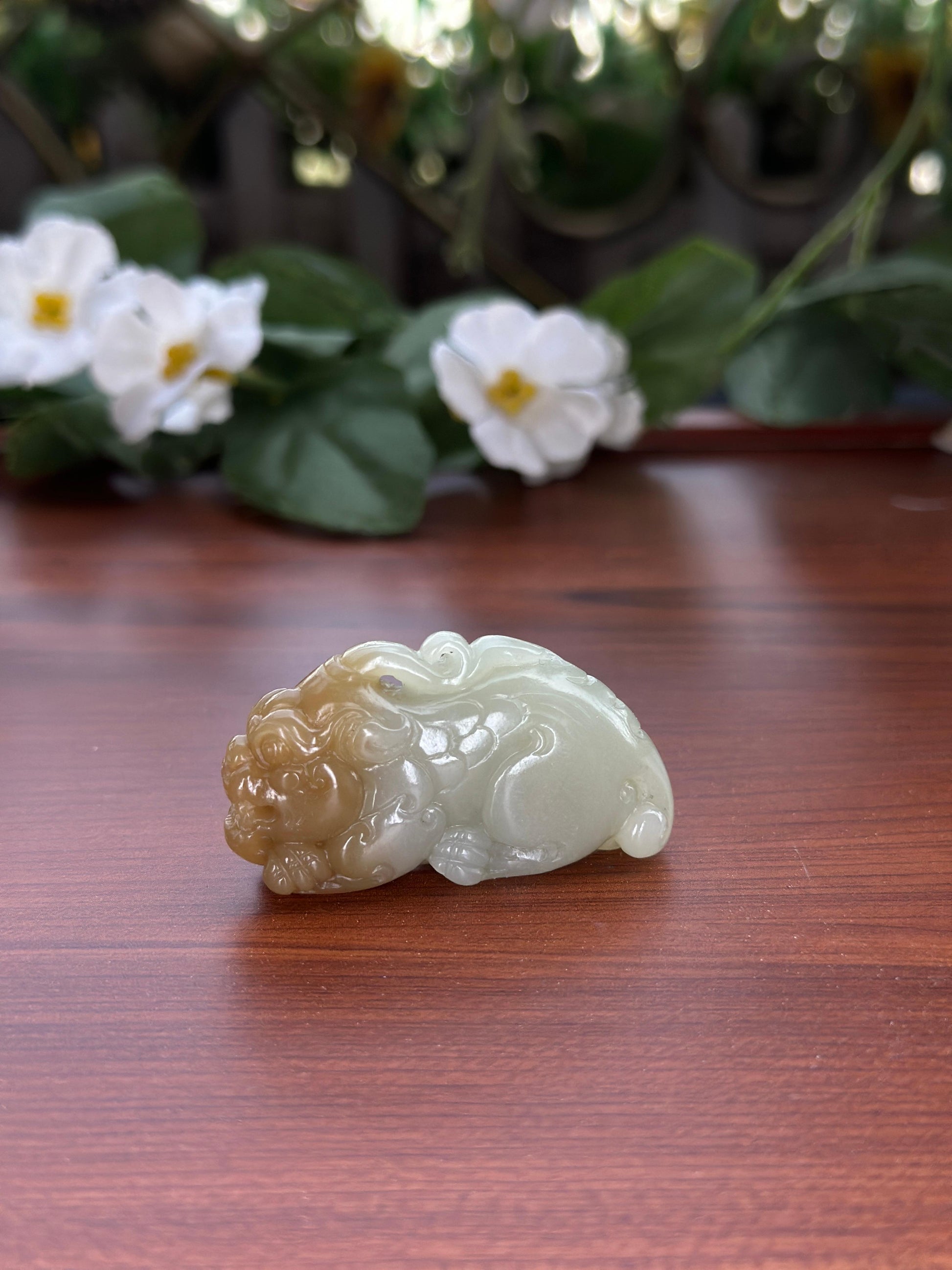 和田玉糖青貔貅挂件（yc704440）