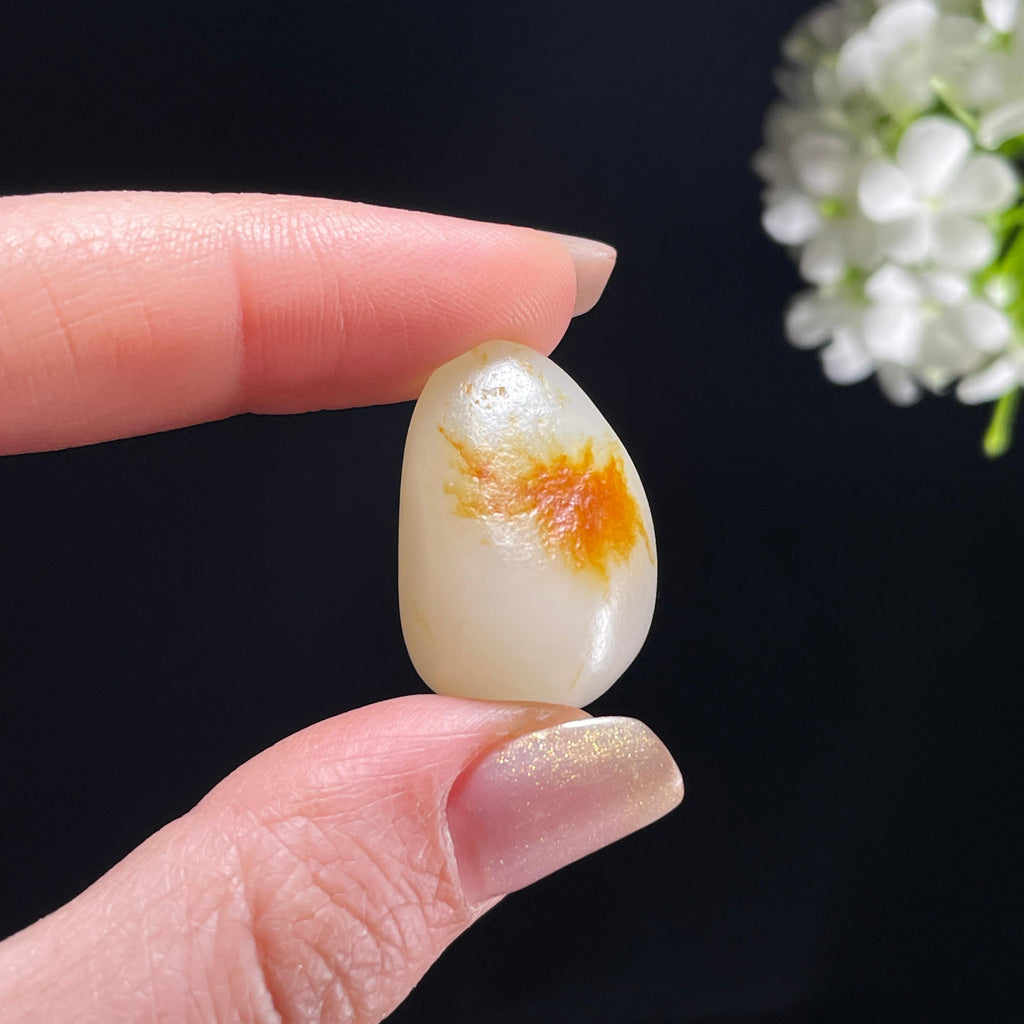 新疆天然和田玉红皮洒金皮精品籽料（yc362953）