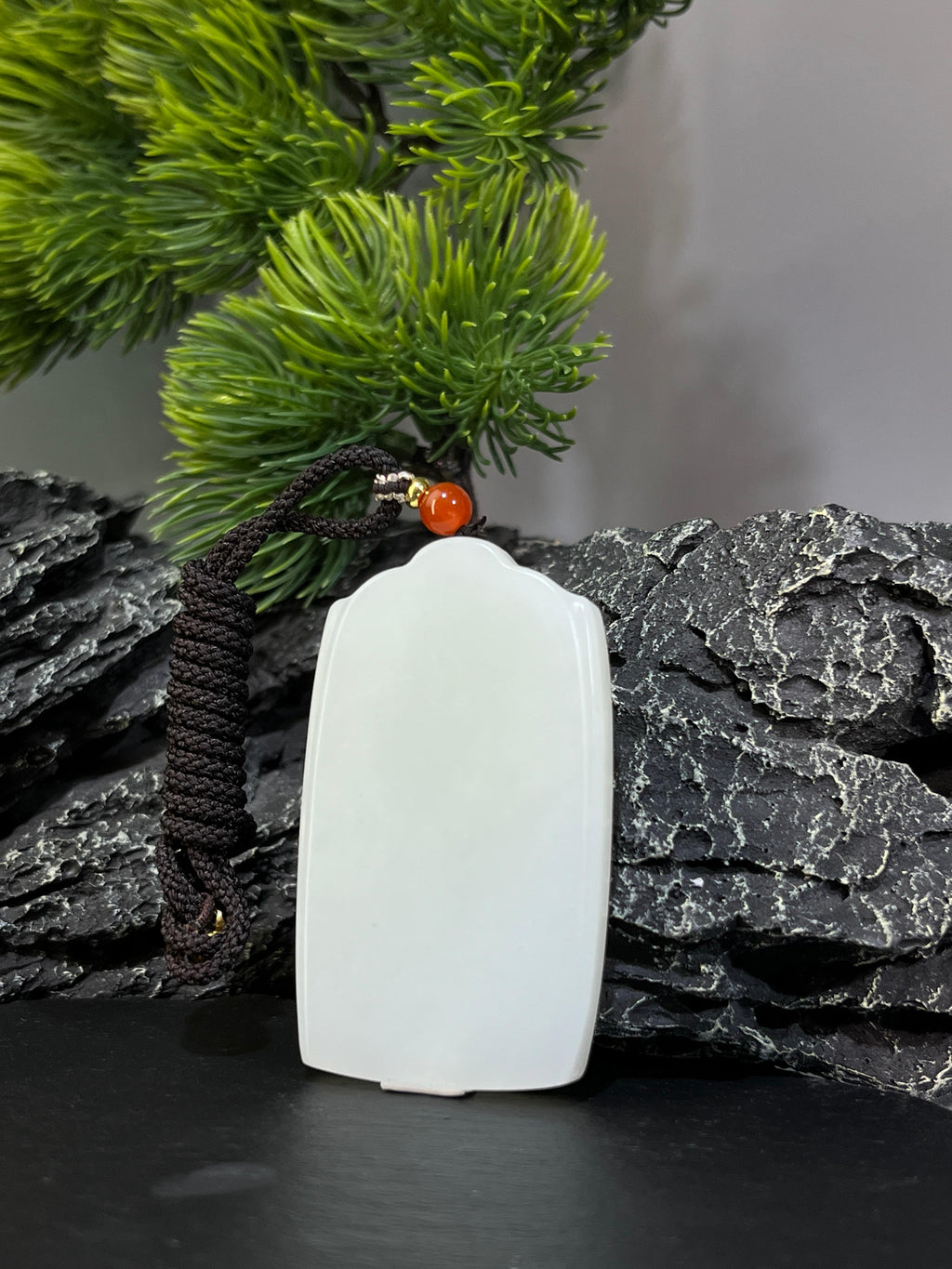 和田玉高青白玉无事牌（yc228691）