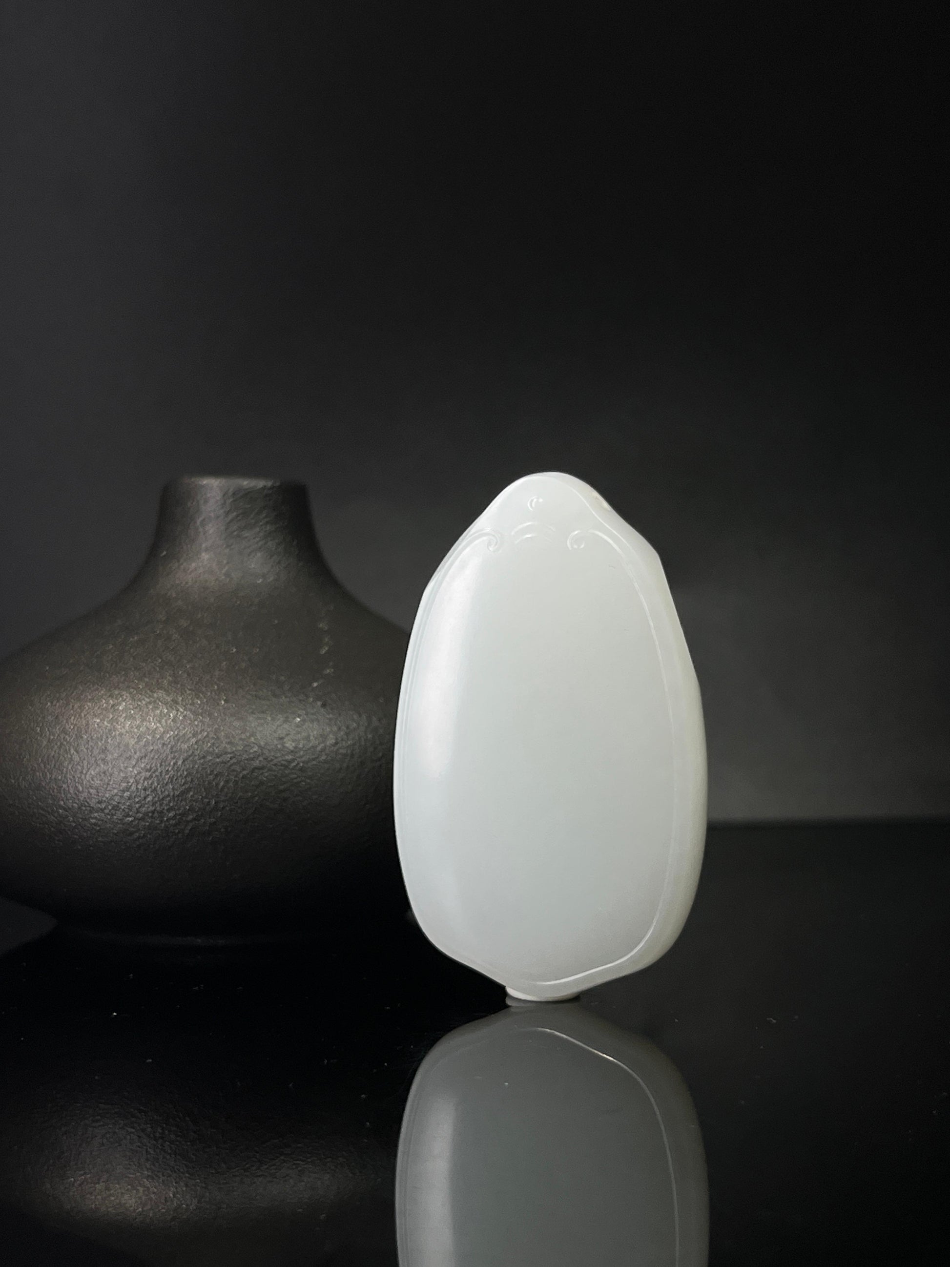 和田玉羊脂白玉无事牌（yc241012）