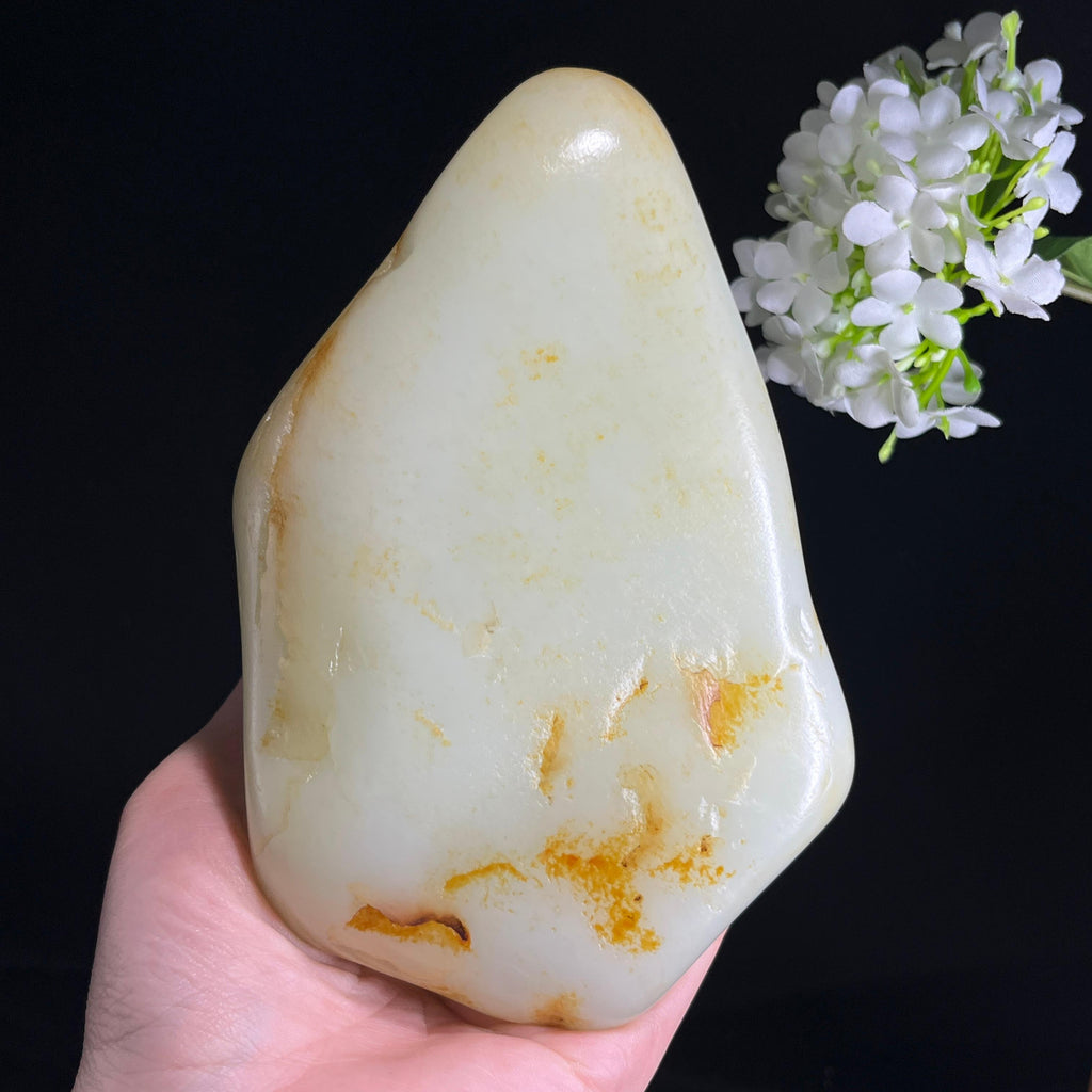 和田玉白玉“金砂漫玉”洒红皮洒金皮籽料（yc350623）