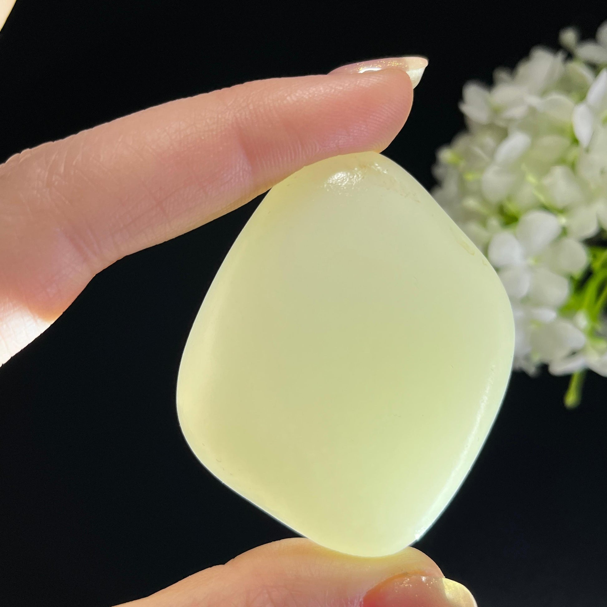 和田玉羊脂白玉“霜纨如月”光白籽籽料（yc353562）