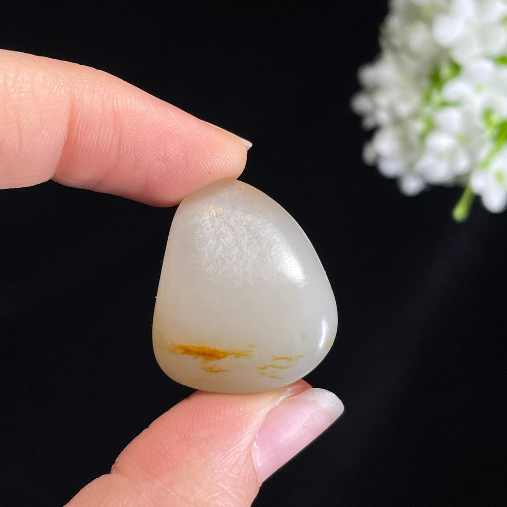 和田玉白玉“朱颜初妆”聚红皮籽料（yc416539）