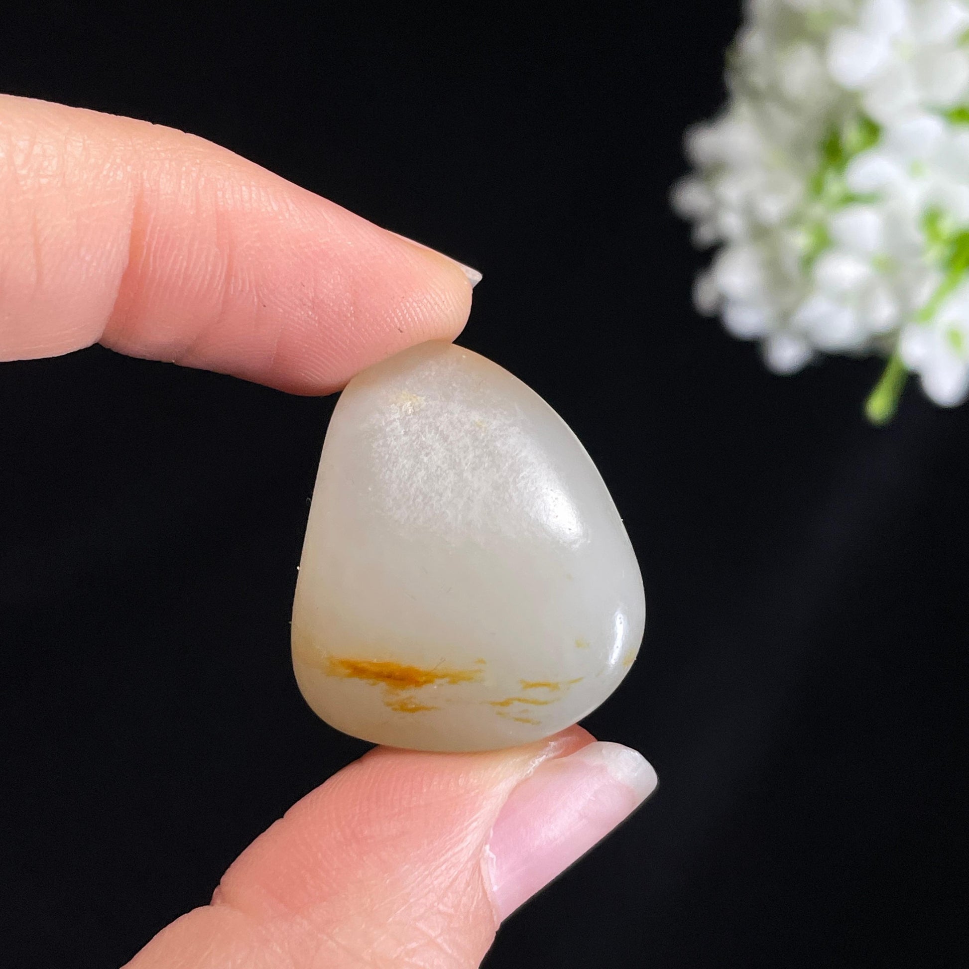 和田玉白玉“朱颜初妆”聚红皮籽料（yc416539）
