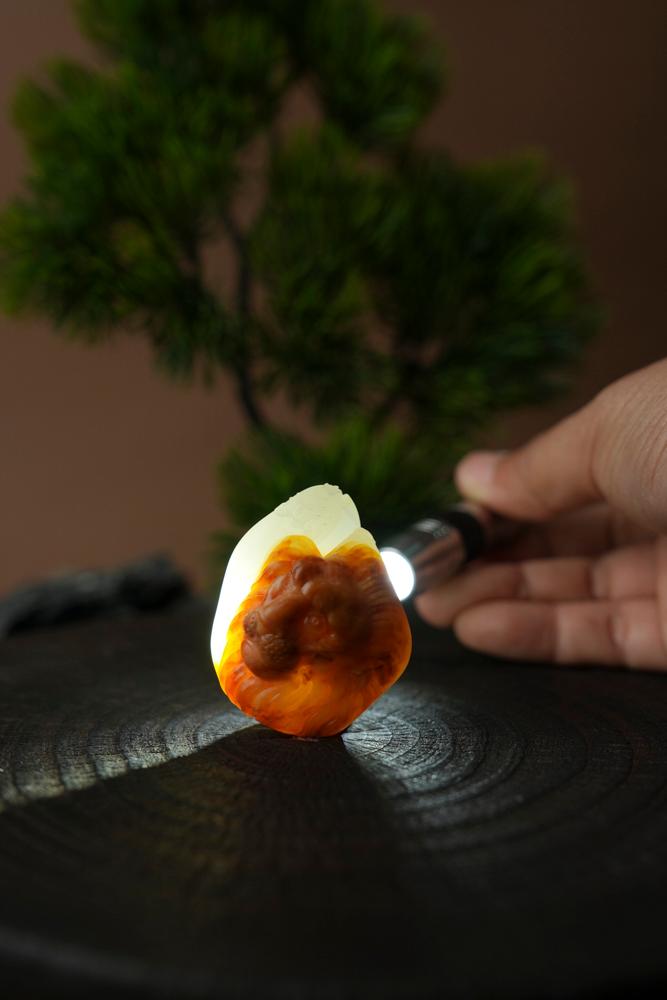 红皮籽料貔貅挂件（yc194645）