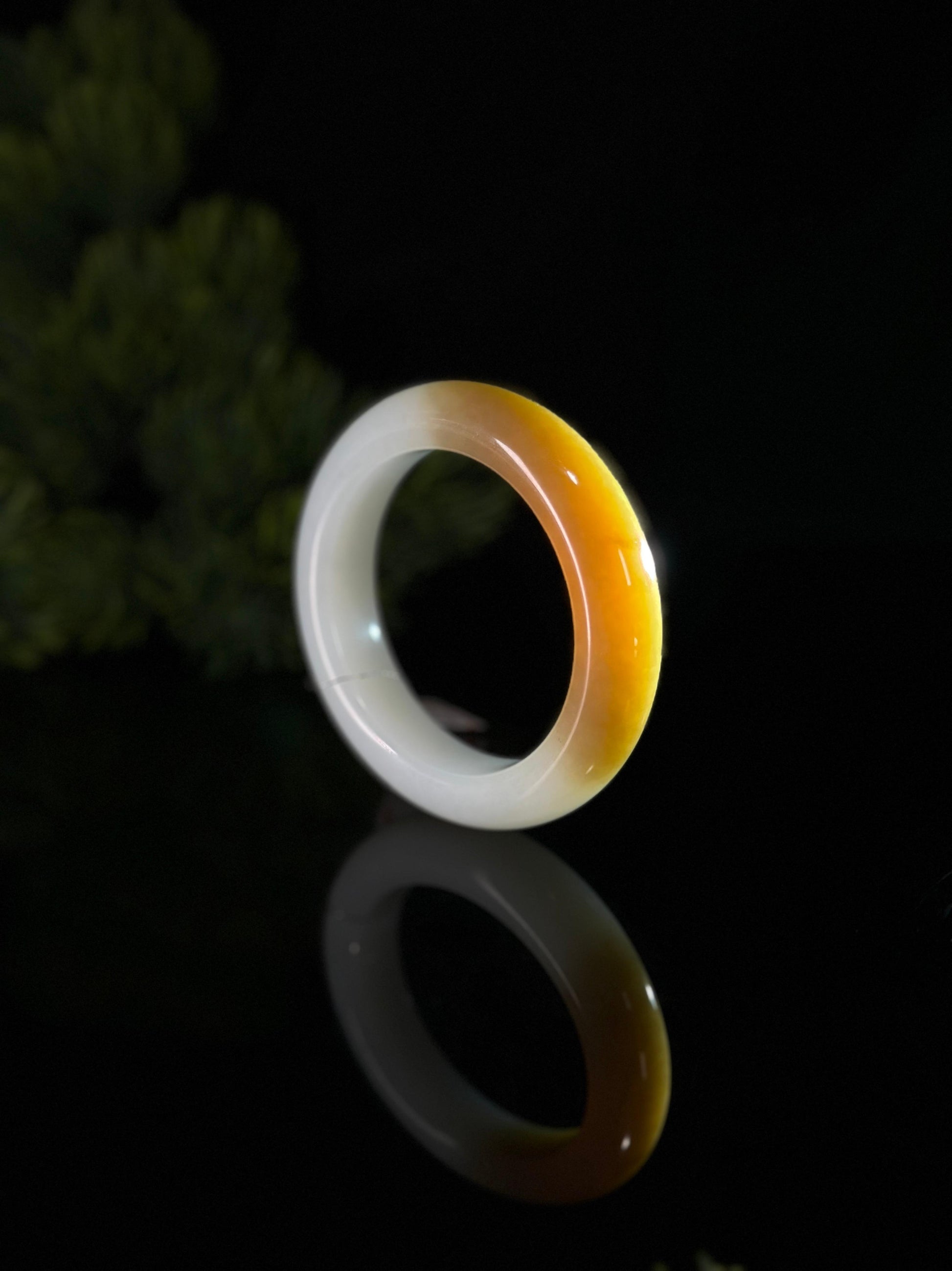 和田玉珍品羊脂玉糖白轮胎镯（卡55）（yc468459）