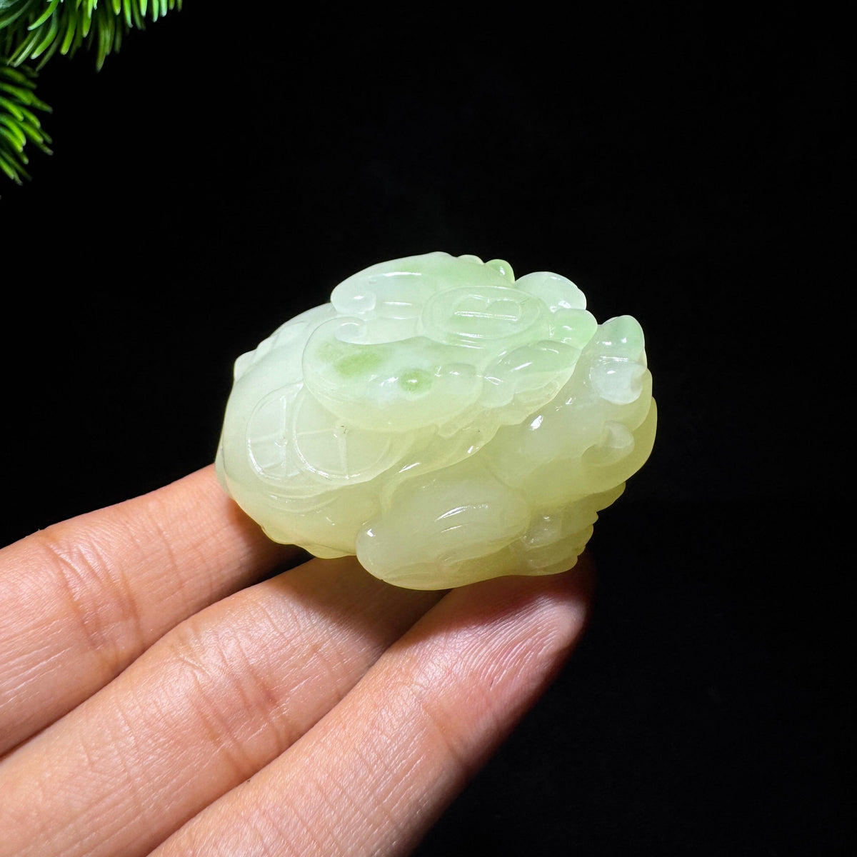 和田玉山料黄玉金蟾（yc755589）