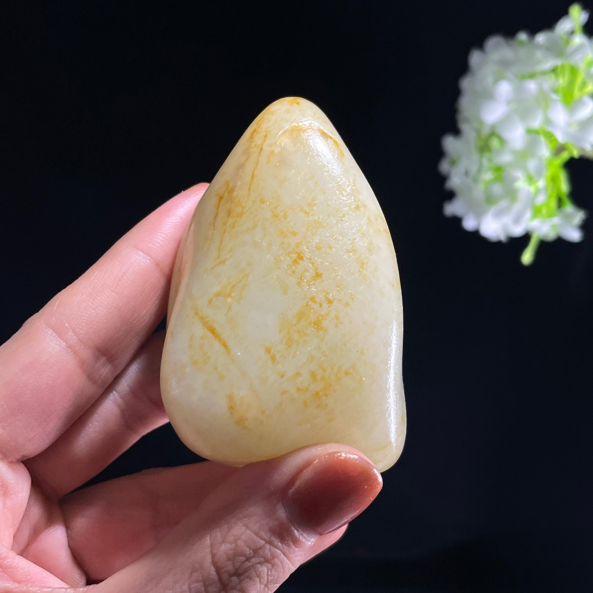 和田玉白玉“雪岸星芒”洒金皮籽料（yc387547）