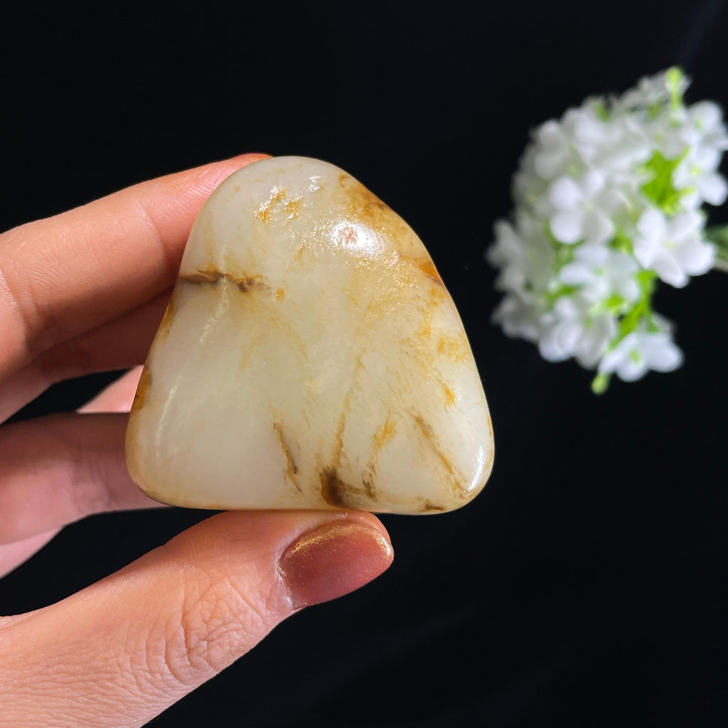 和田玉白玉“ 秋江冷浸”洒金皮籽料（yc375295）