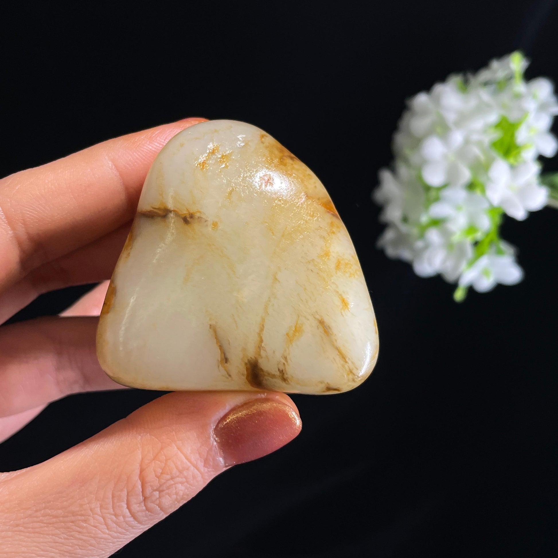 和田玉白玉“ 秋江冷浸”洒金皮籽料（yc375295）