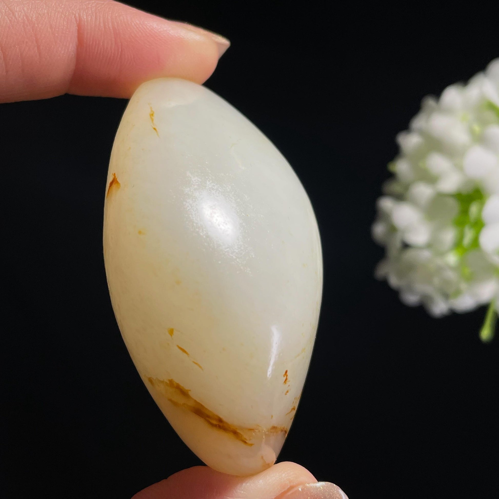 和田玉白玉洒金皮“晴雪流金”籽料原石（yc308540）
