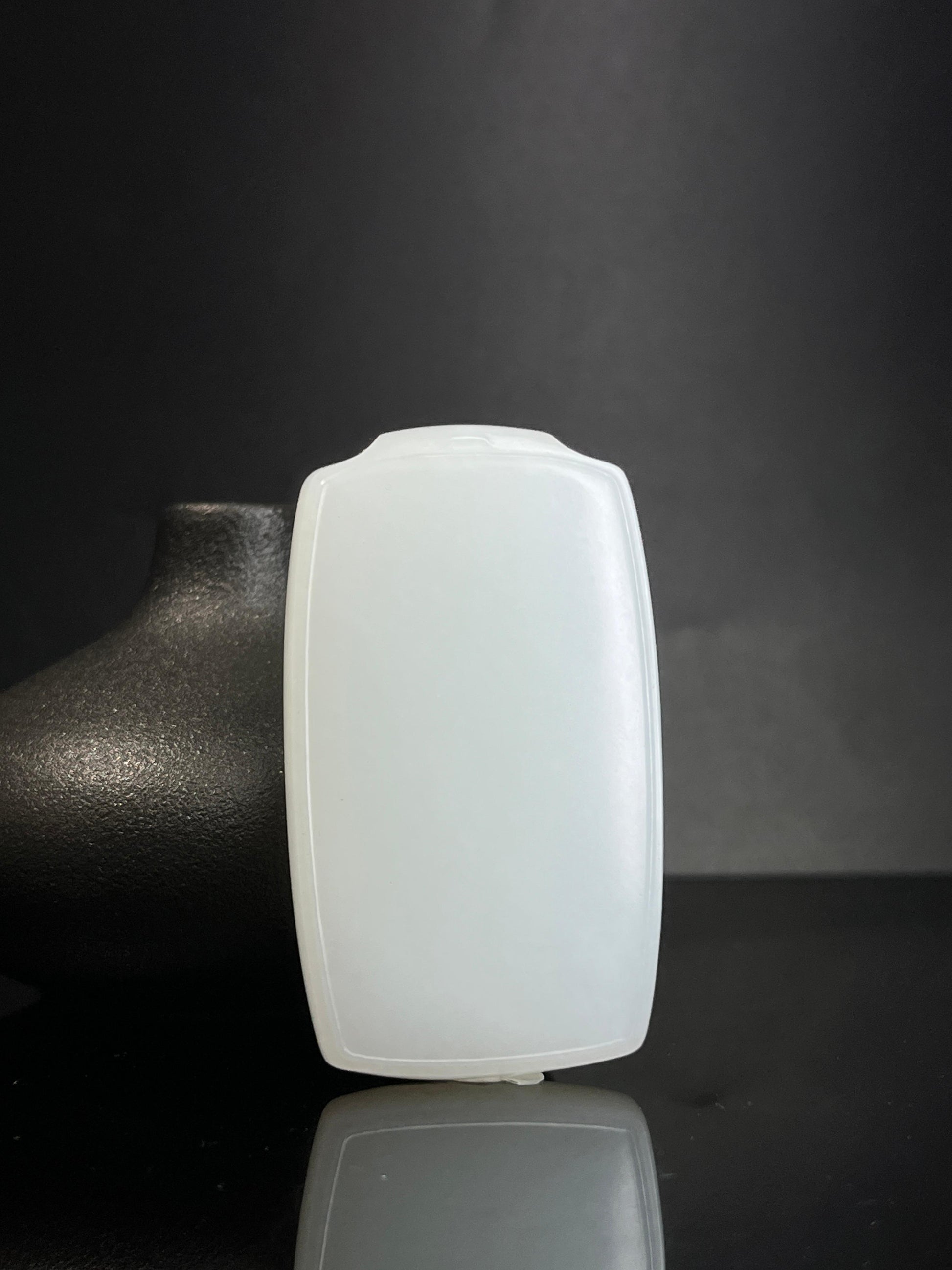 和田玉白玉平安无事牌（yc240925）