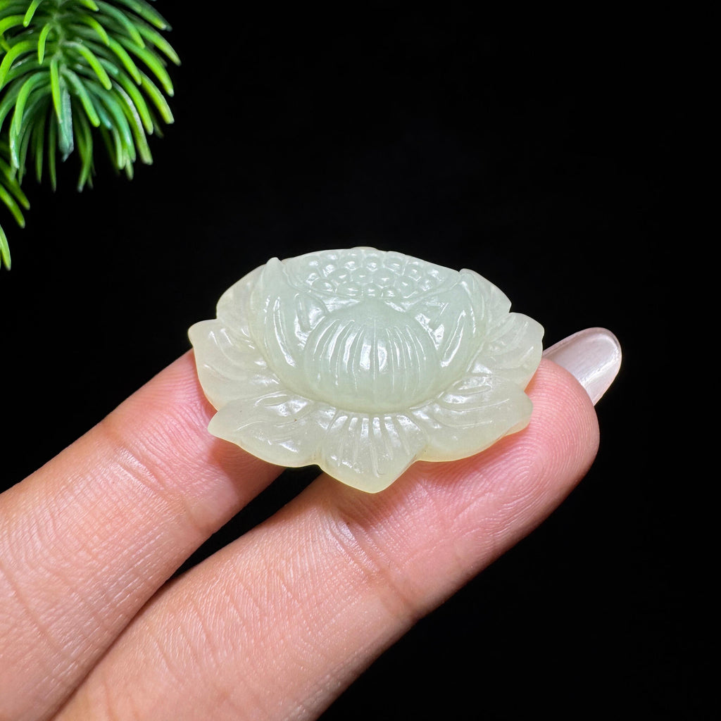 和田玉山料黄玉莲花（yc714995）