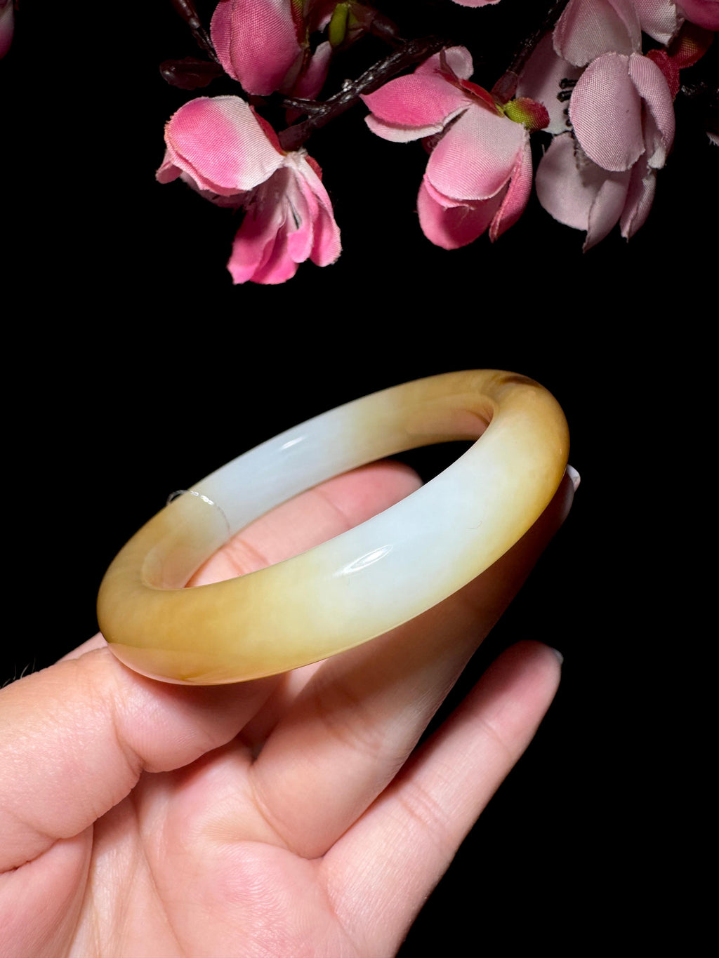 和田玉糖白玉手镯（yc303791）