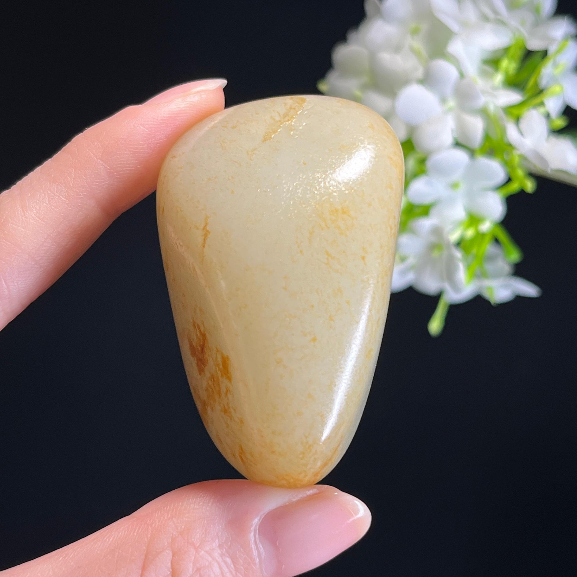 和田玉白玉“金玉沐光”通体洒金皮籽料（yc334100）