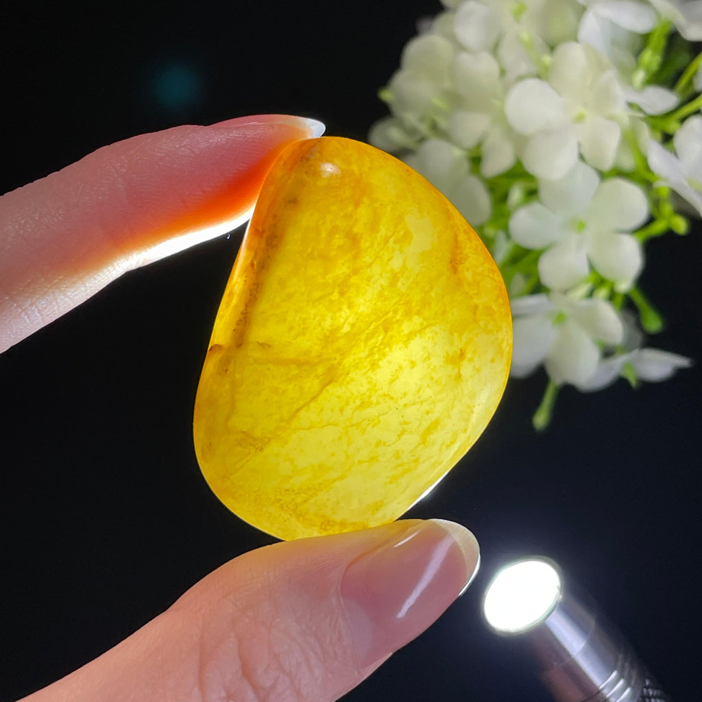 和田玉白玉“杏雨凝脂”洒金皮洒红皮籽料（yc337290）