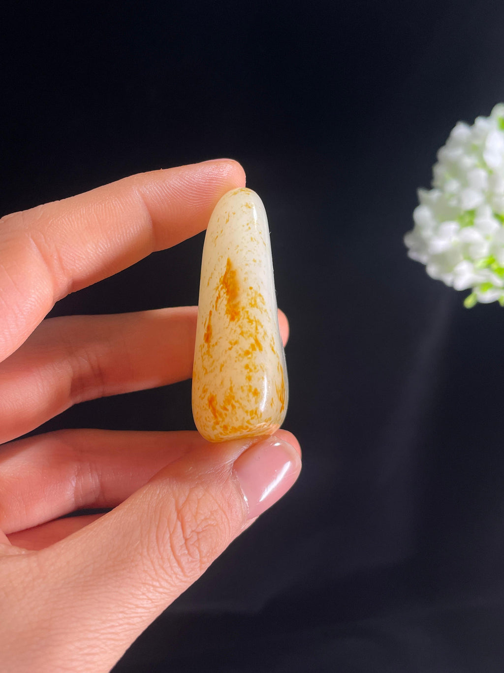 新疆天然和田玉籽料原石洒金皮挂件2（yc266506）