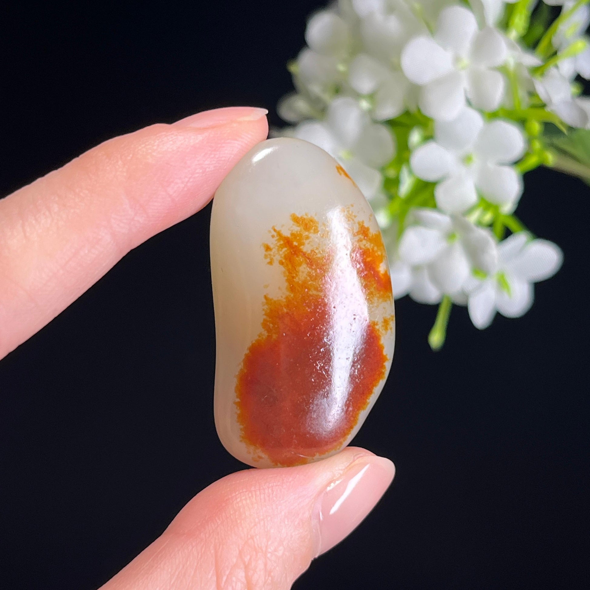新疆天然和田玉“丹玉纳福”聚红皮籽料（yc326552）