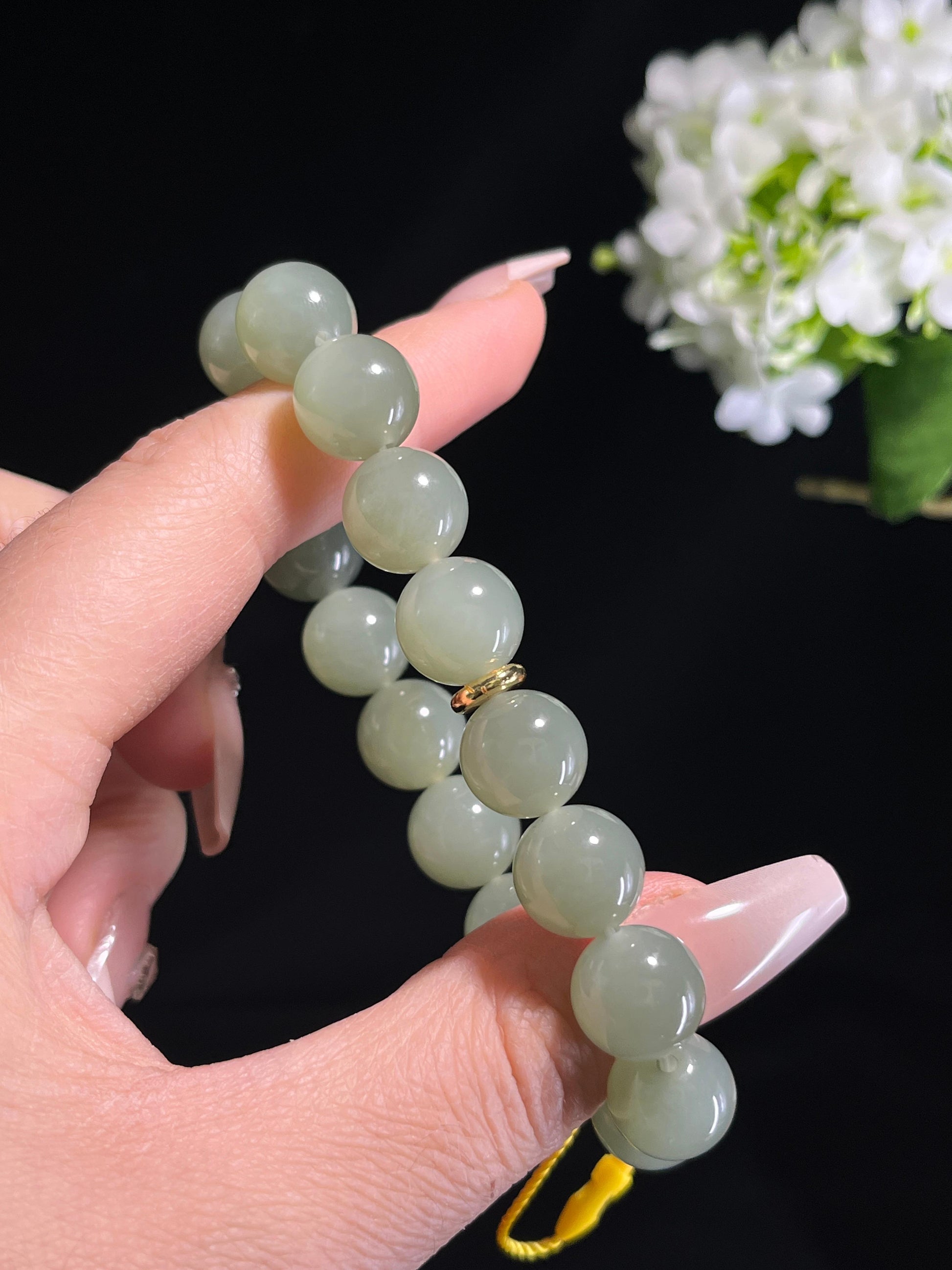 和田玉青玉手串（卡12）（yc261743）