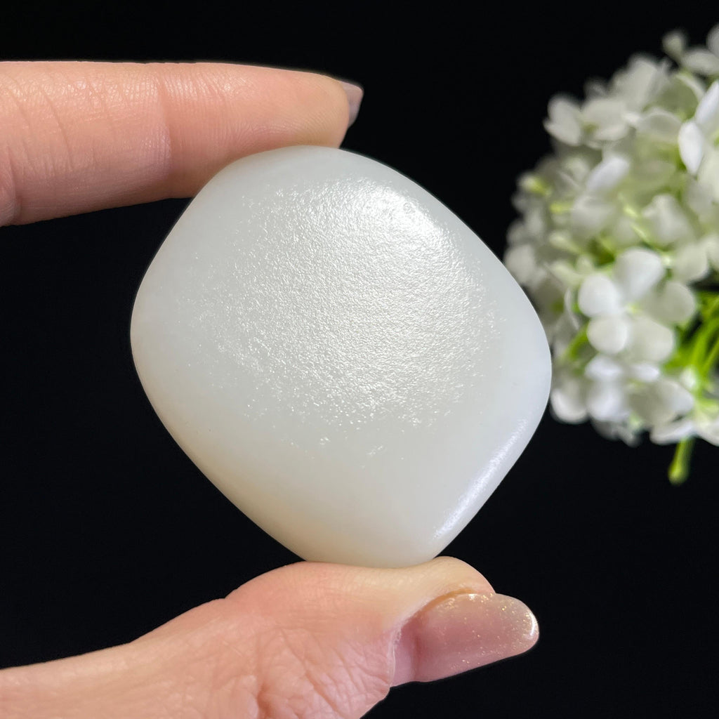 和田玉羊脂白玉“霜纨如月”光白籽籽料（yc353562）