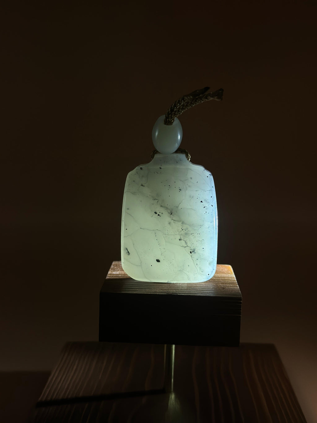 和田玉-自有山水 .白底青花素牌（yc768818）