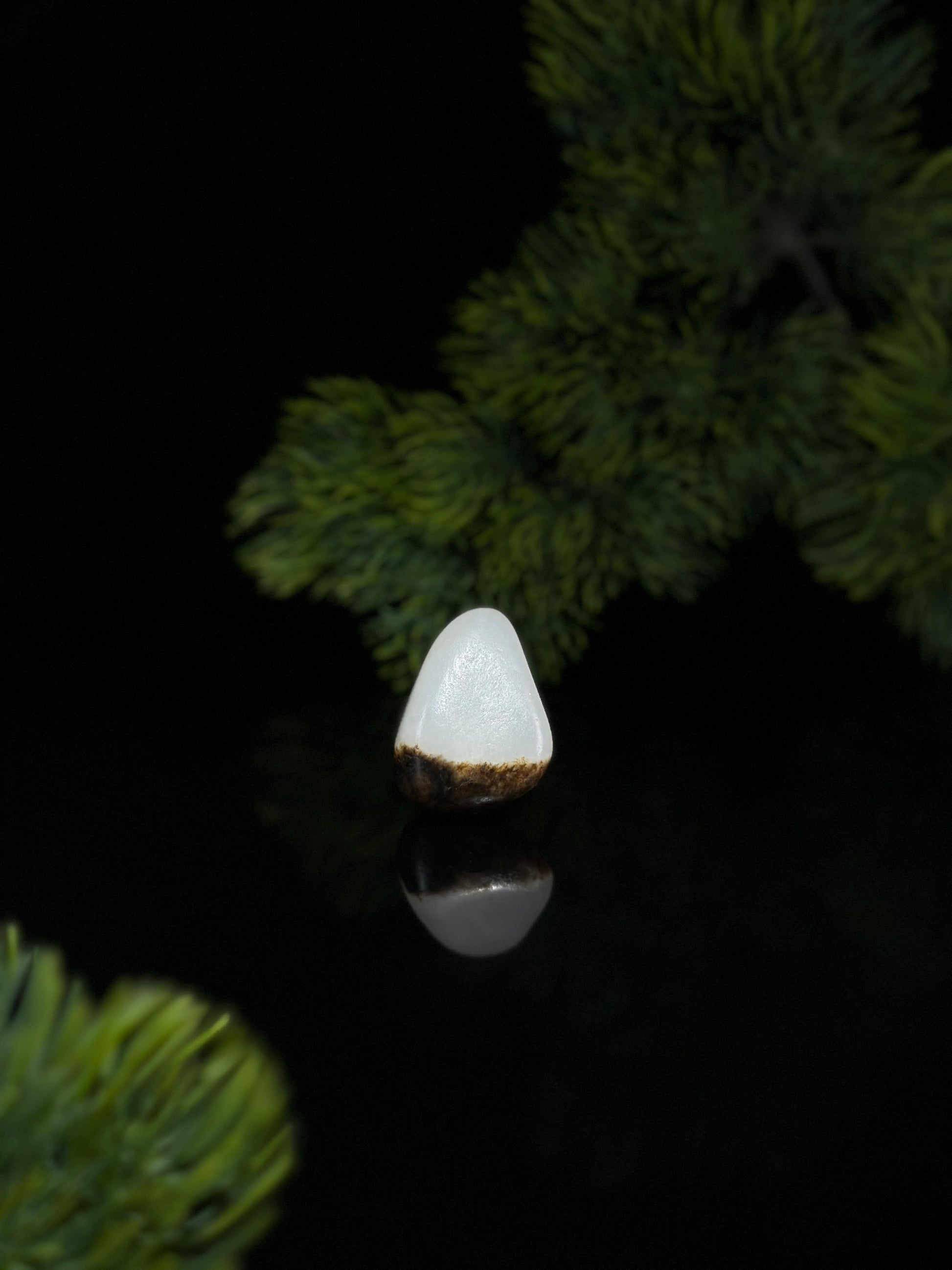 新疆和田玉羊脂白玉聚秋梨皮珍品挂件籽（yc506851）