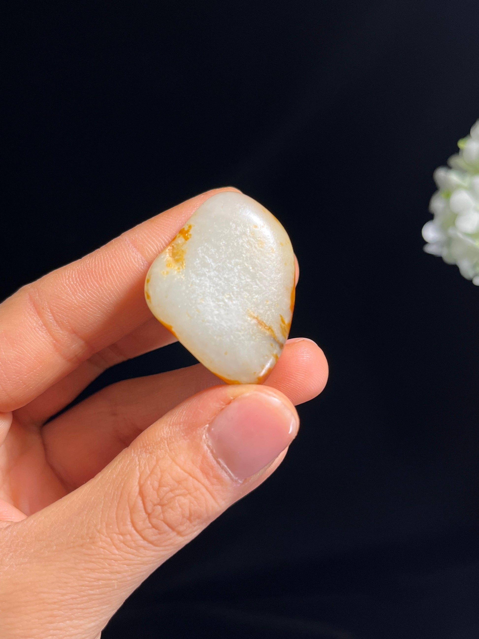 新疆天然和田玉白玉籽料原石挂件（yc263753）