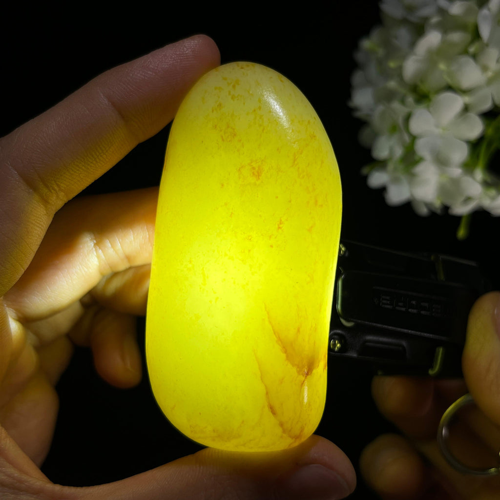 和田玉白玉“金丝缠玉”洒金皮籽料（yc351313）