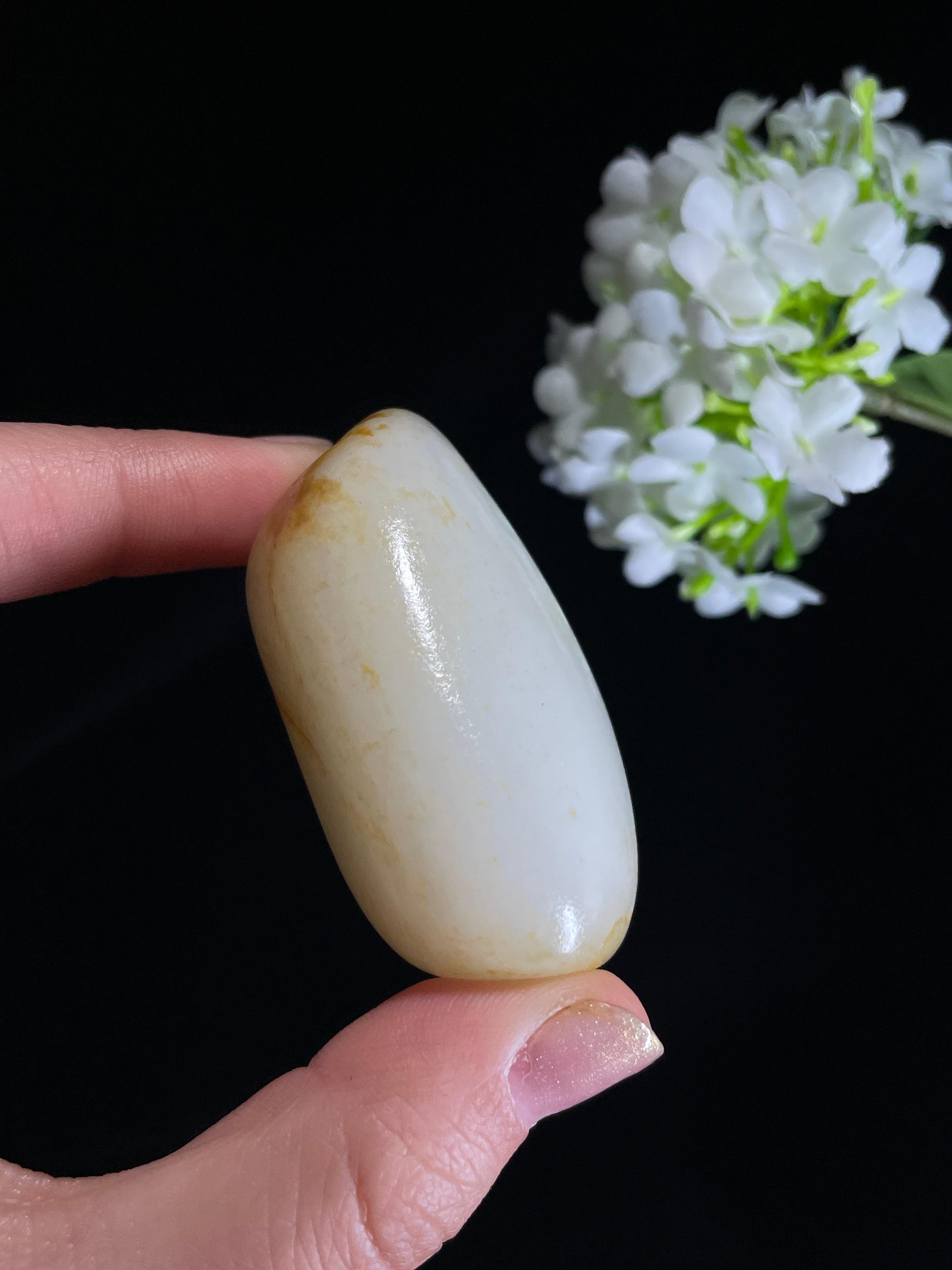 新疆天然和田玉白玉洒金皮籽料原石（yc272585）
