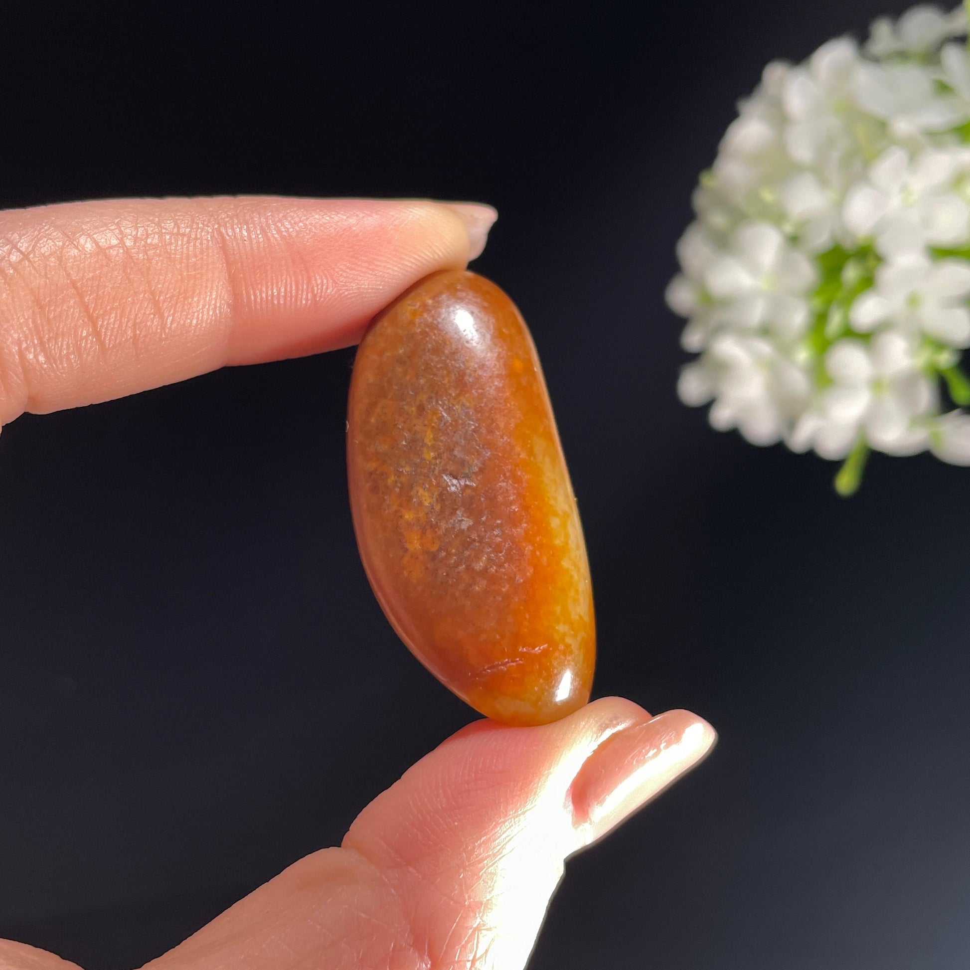 2026.4.9广告流，和田玉“丹砂沁璧”红沁籽料（yc386326）