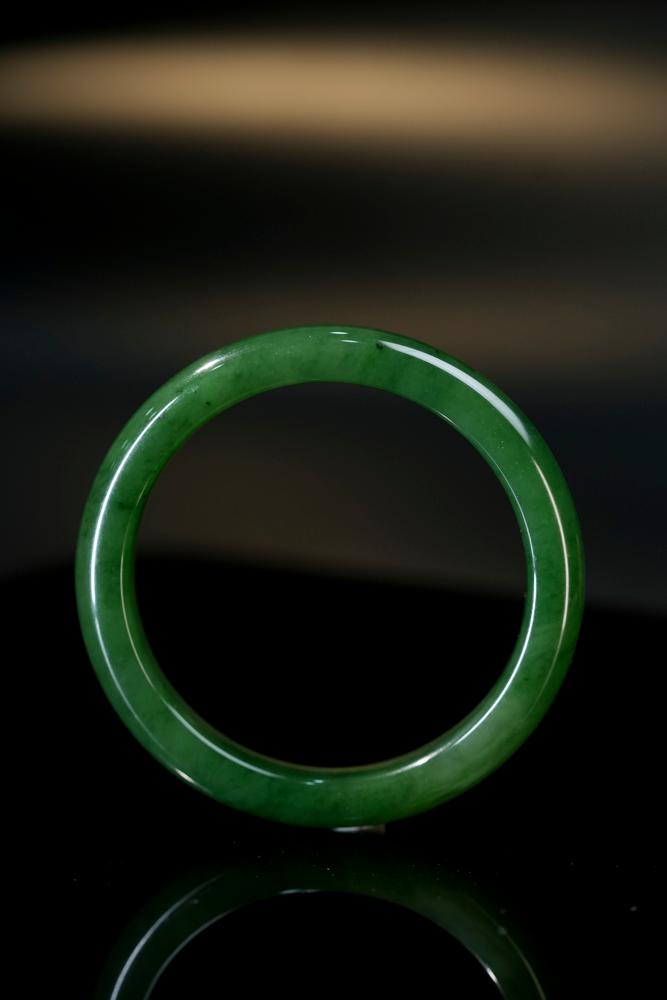 新疆天然和田玉碧玉手镯7（yc253296）