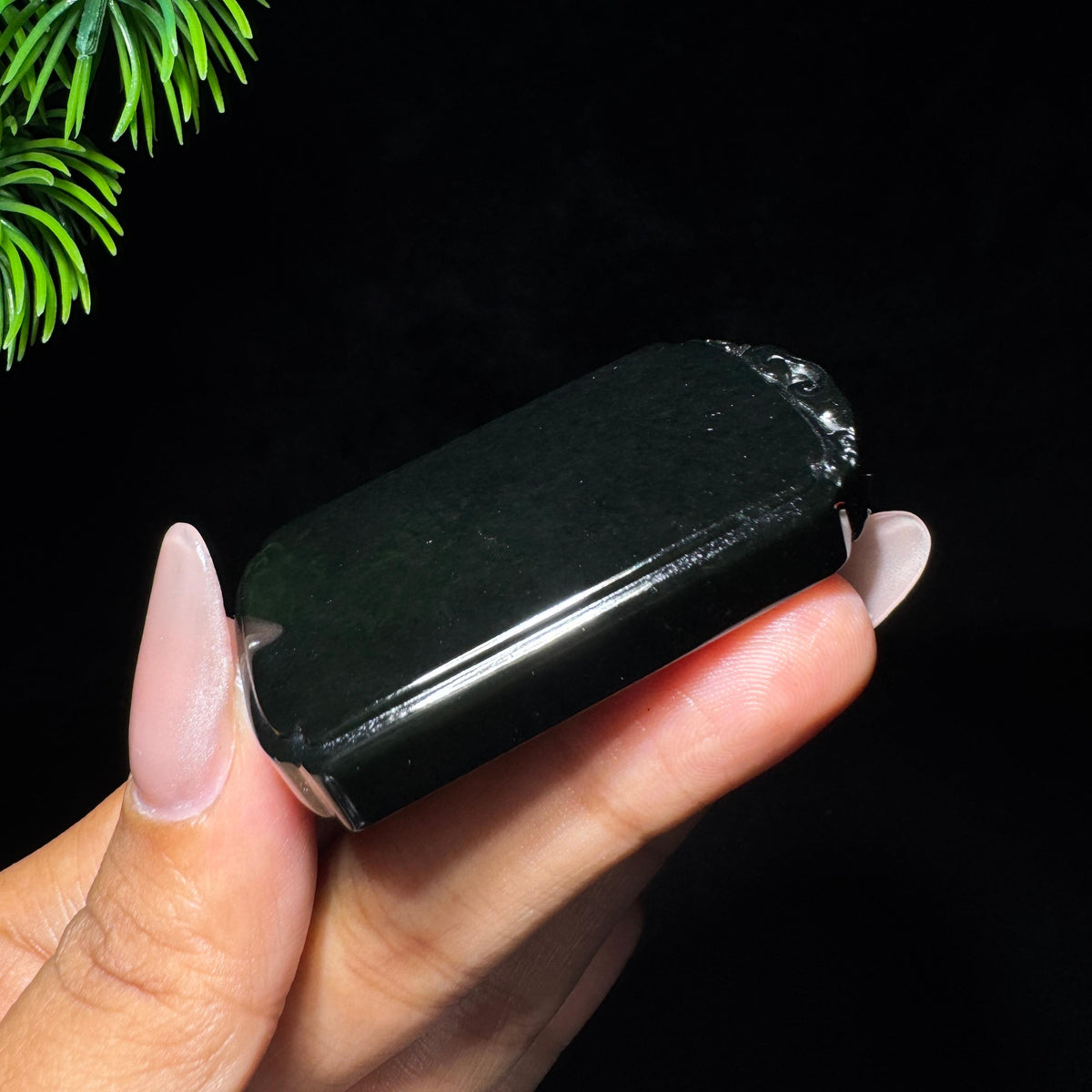 和田玉山料黑青无事牌（yc735045）