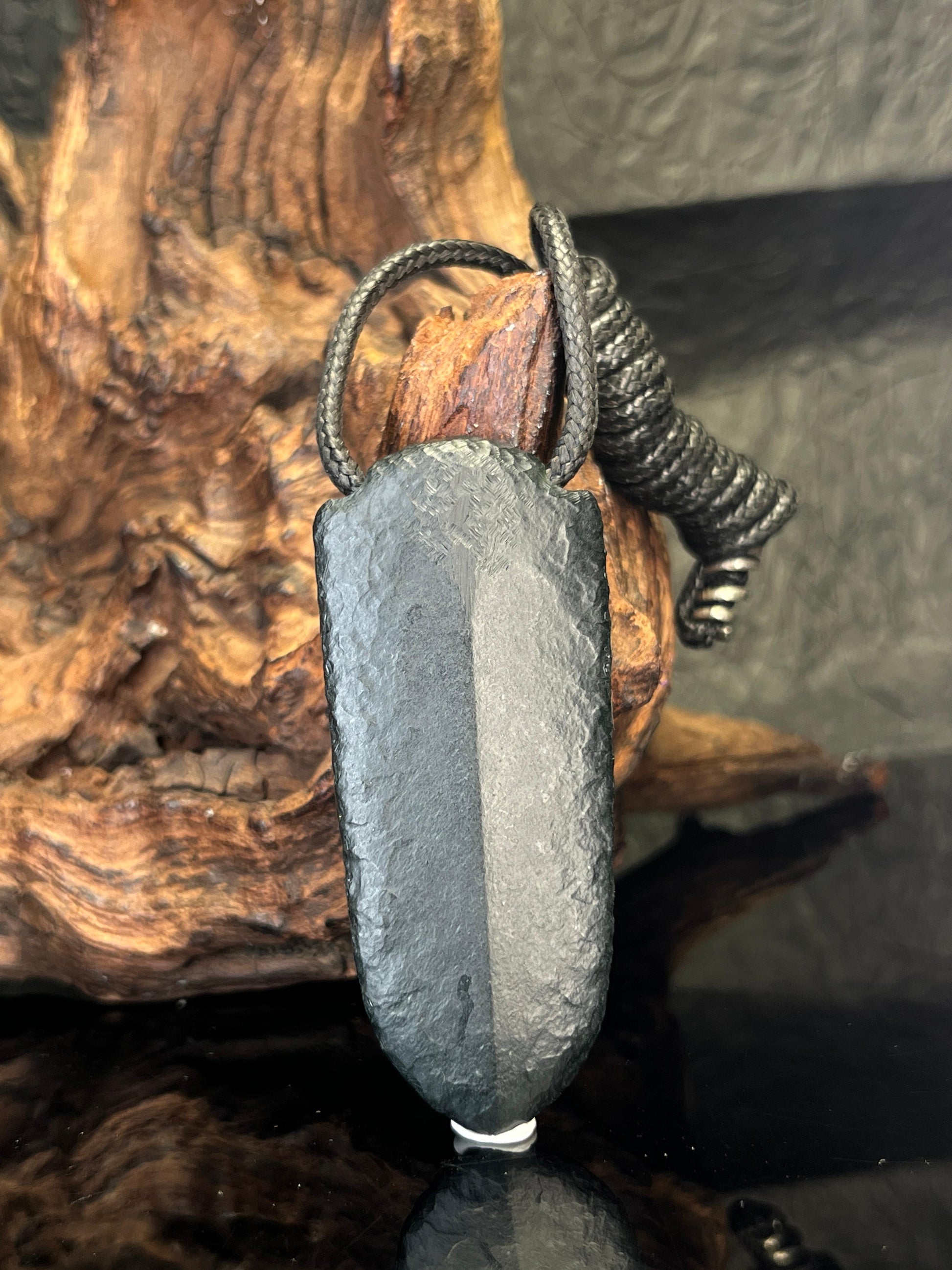 新疆和田玉黑青龙头吊坠（yc226338）