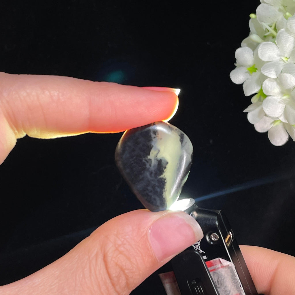 新疆天然和田玉“寒江暮雪”青花籽料（yc415072）