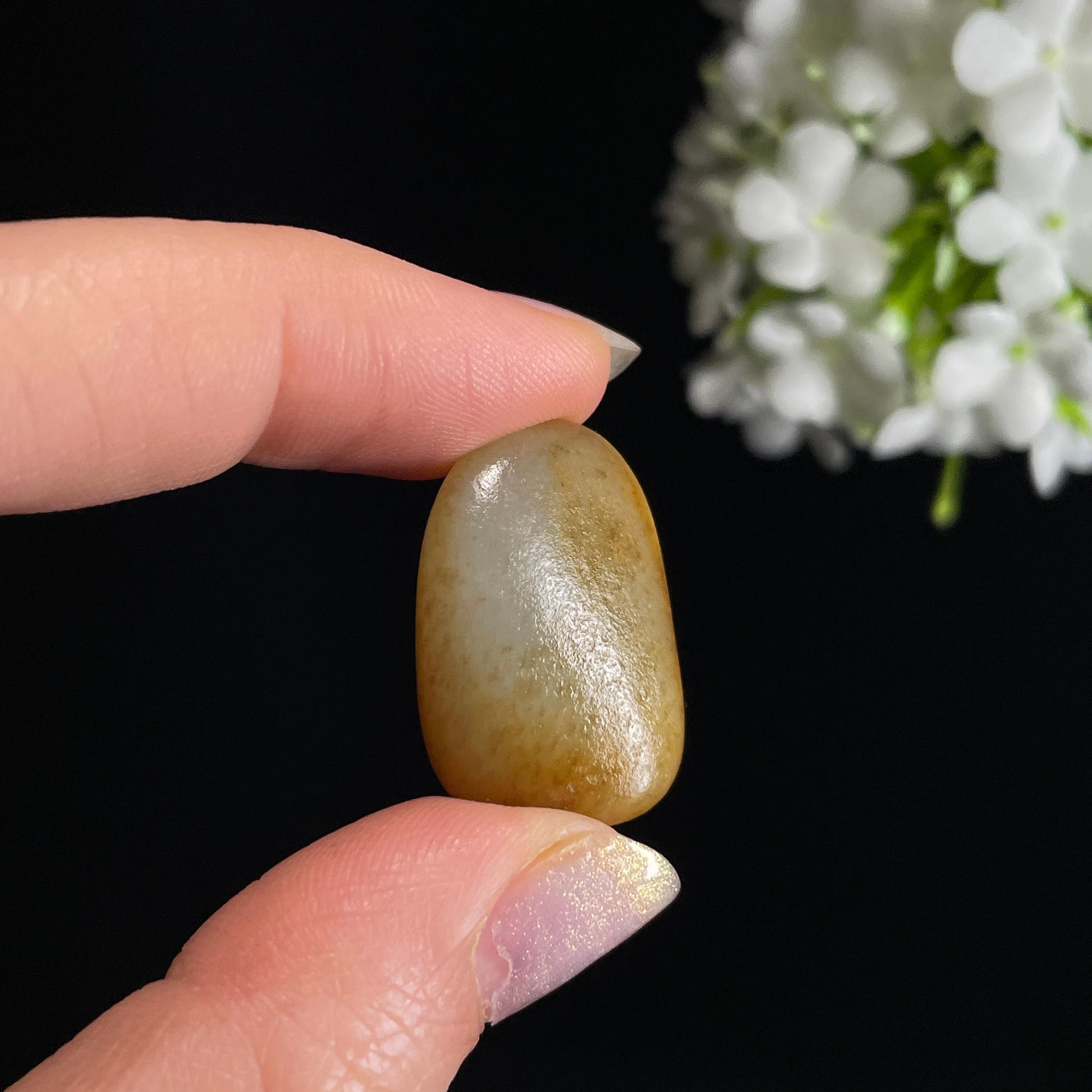 和田玉青白玉“琥珀松脂”秋梨皮籽料（yc329099）