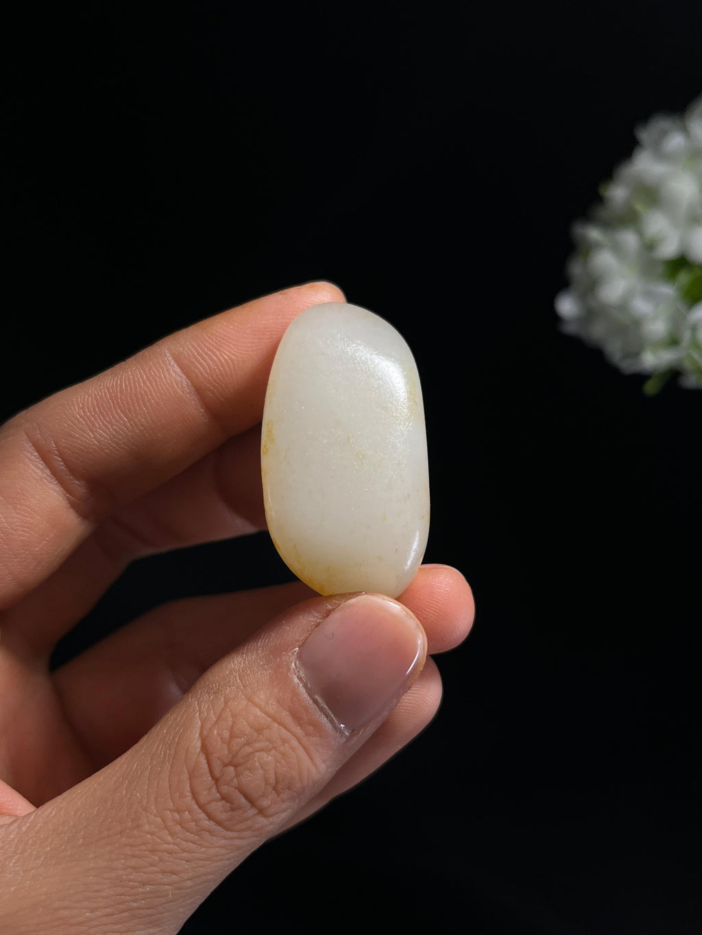 新疆天然和田玉白玉籽料原石（yc263731）