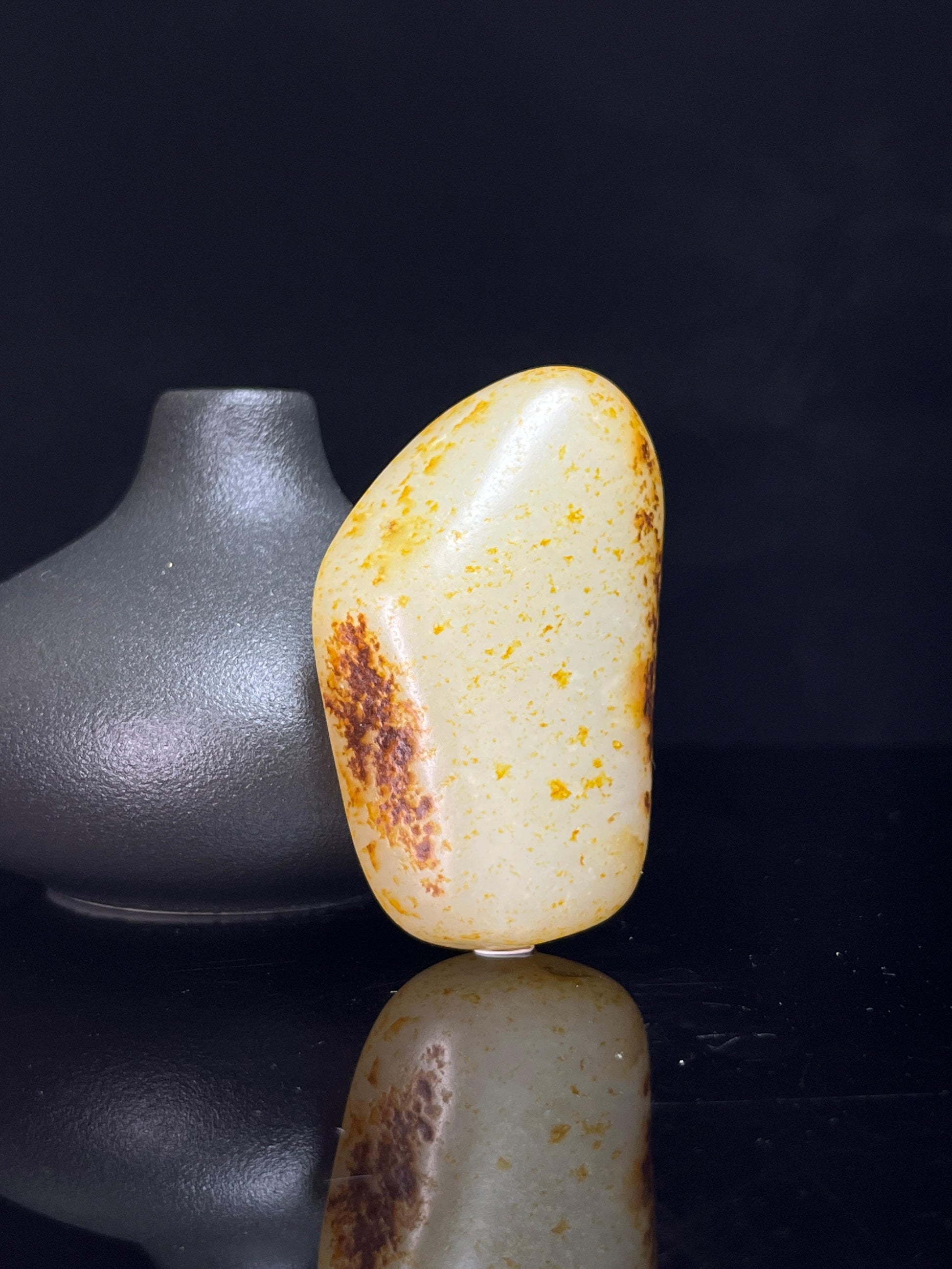 新疆和田玉籽料原石洒金皮挂件原皮独籽2（yc235078）